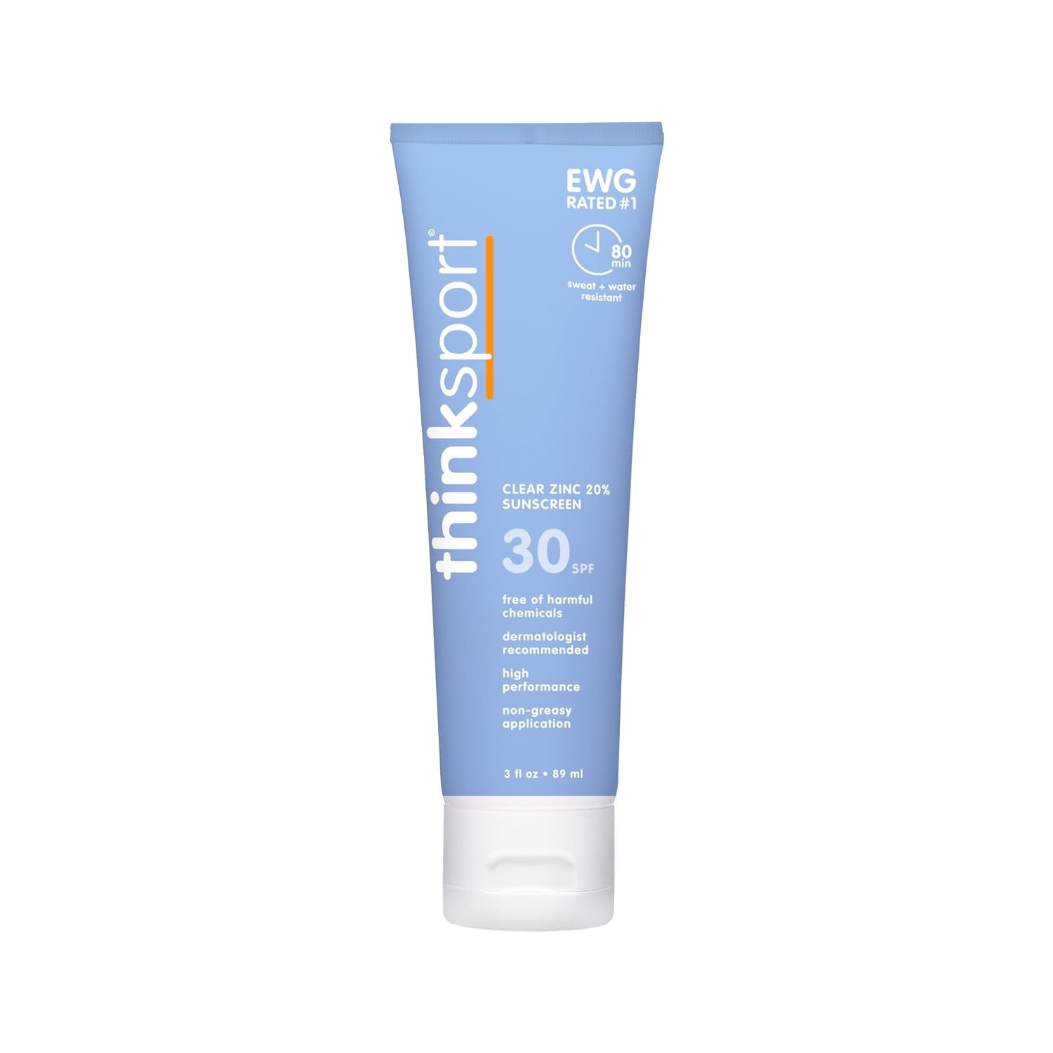 Thinksport Clear Zinc Sunscreen SPF 30 - 3 fl oz Pack of 2