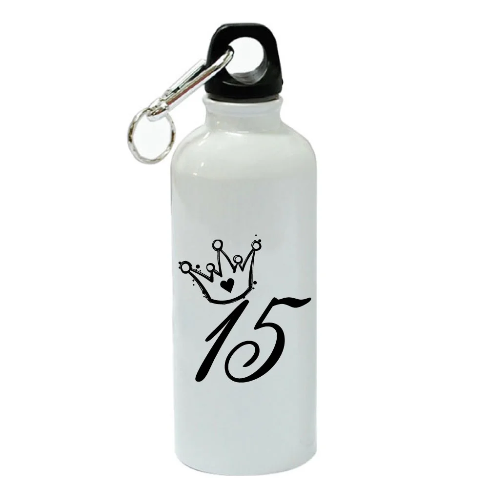 Princess Quince White Aluminum Sports 20 oz Water Bottle