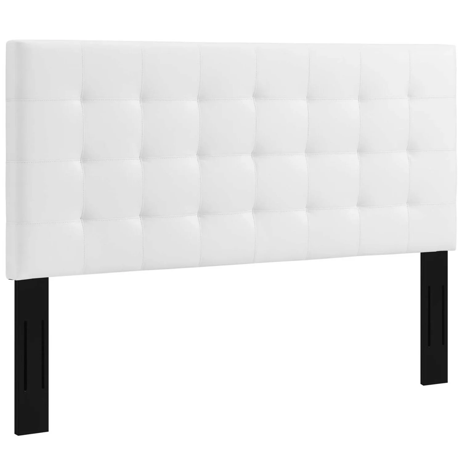 Paisley Tufted Twin Upholstered Faux Leather Headboard-MOD-5848