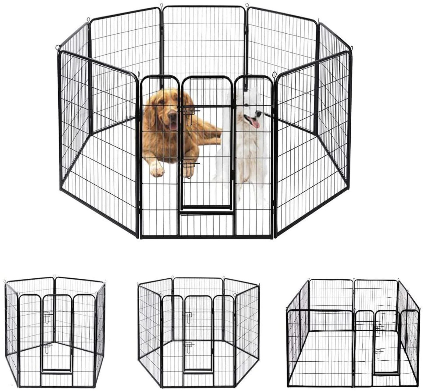 Living  Pavilion Dog Playpen Designed for Camping, Yard , 32 Height for Medium/Small Dogs, 8Panels