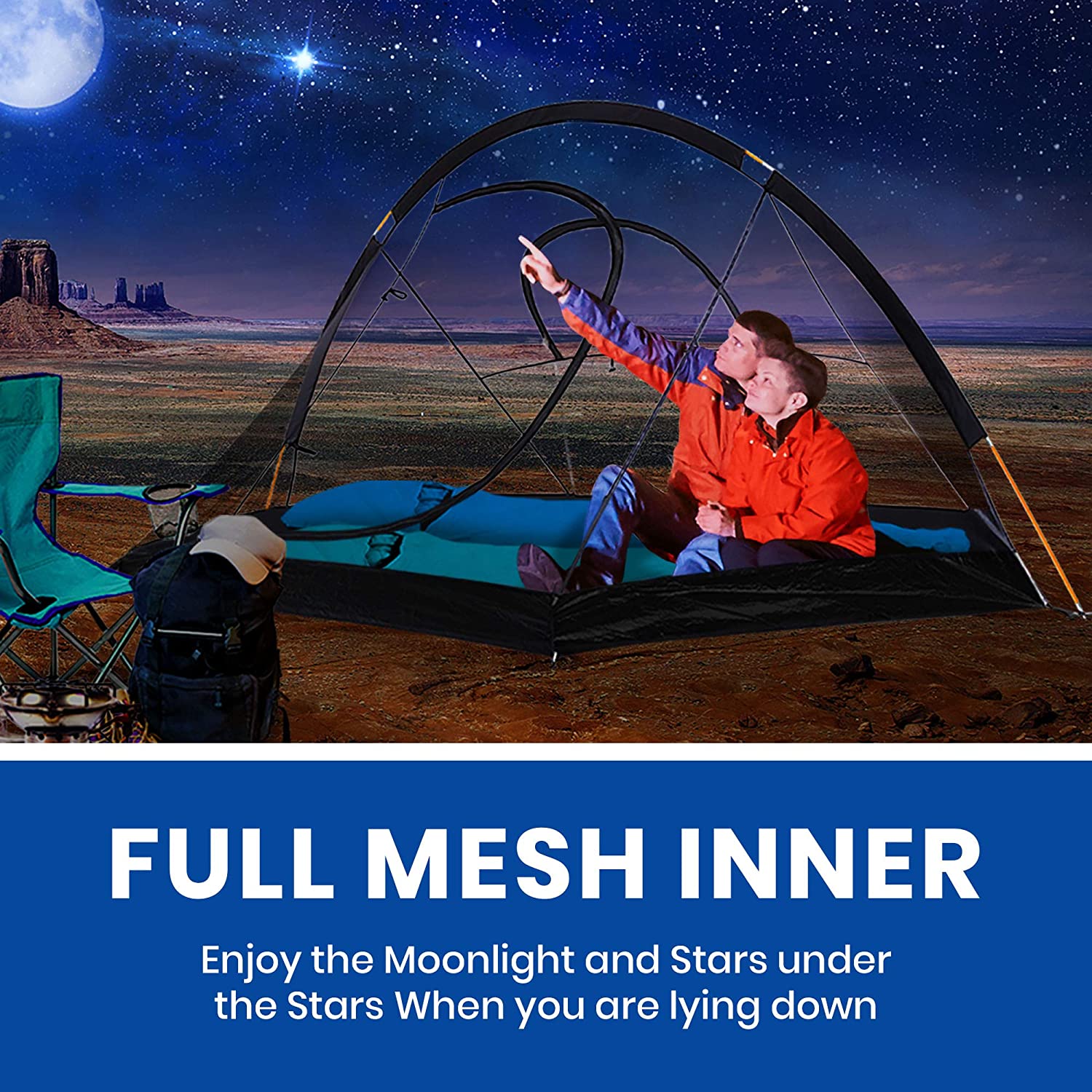 Eighteentek Camping Tent Waterproof Backpacking Instant Double Layer Travel with Oak Pattern