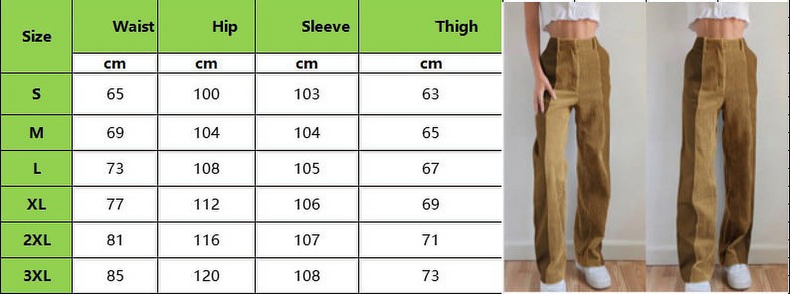 ONTNO Women's 2022 Autumn and Winter Straight Pants Loose Casual Pants Solid Corduroy Pants