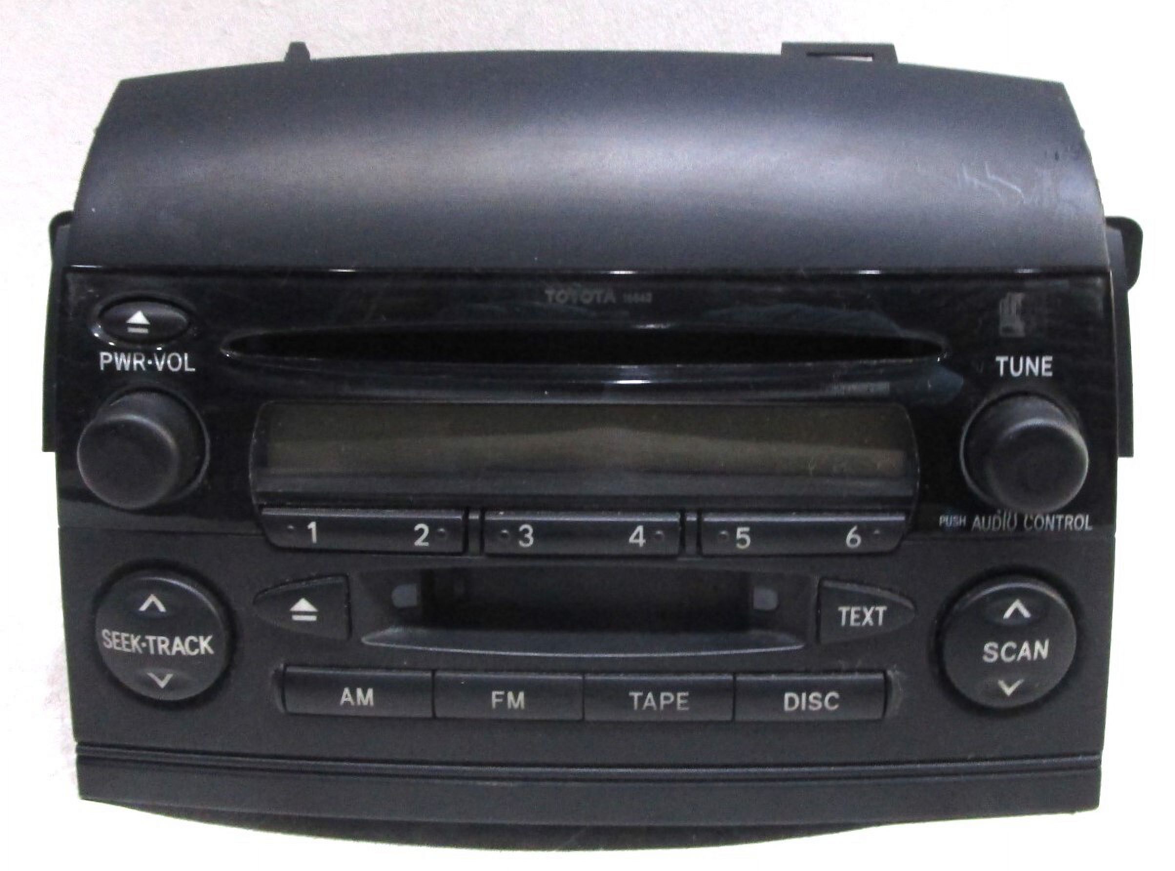 Pre-Owned 04 05 Toyota Sienna 16862 Cassette CD Radio Receiver 86120-AE011 OEM LKQ (Good)