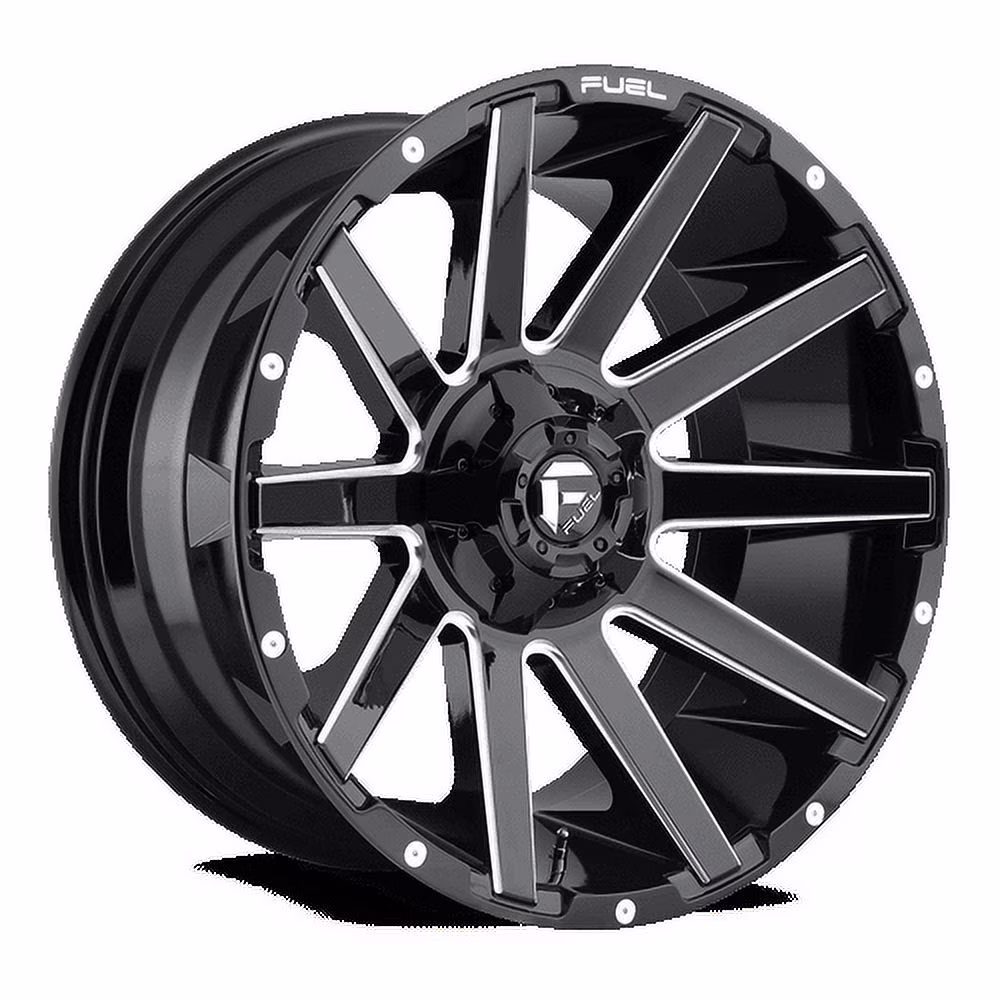 Fuel 1PC Aluminum Rim D615 CONTRA 20X10in Gloss Black Milled Finish, D61520001847
