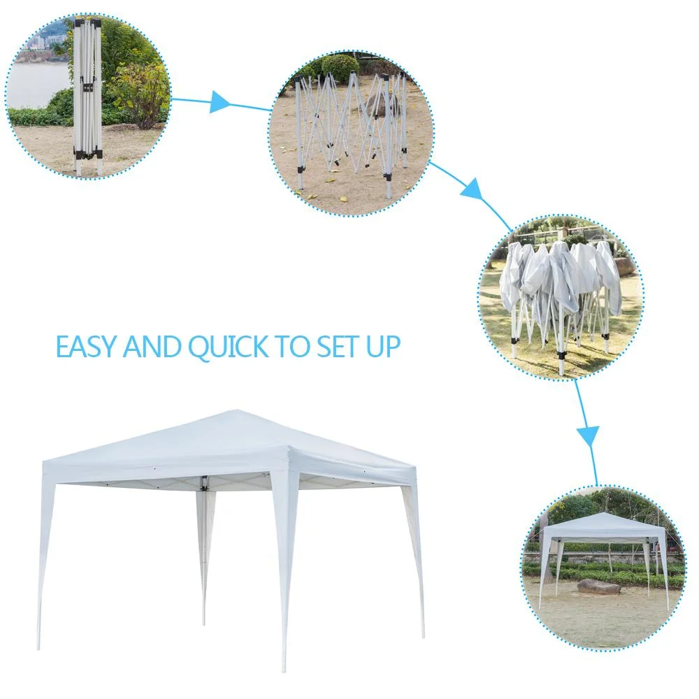 UBesGoo 10' x10' Ez POP up Wedding Party Tent Folding Gazebo Beach Canopy Tent W/carry Bag White