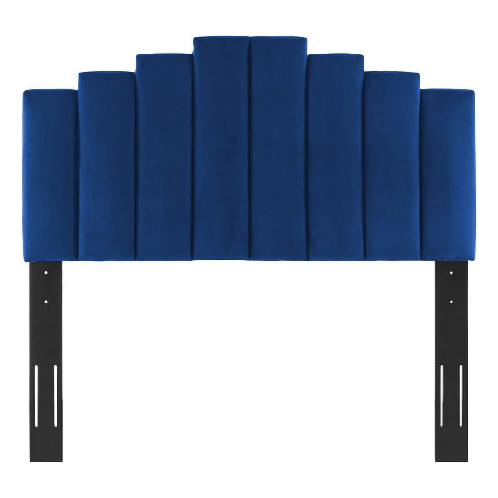 Pemberly Row Performance Velvet King/California King Headboard in Navy