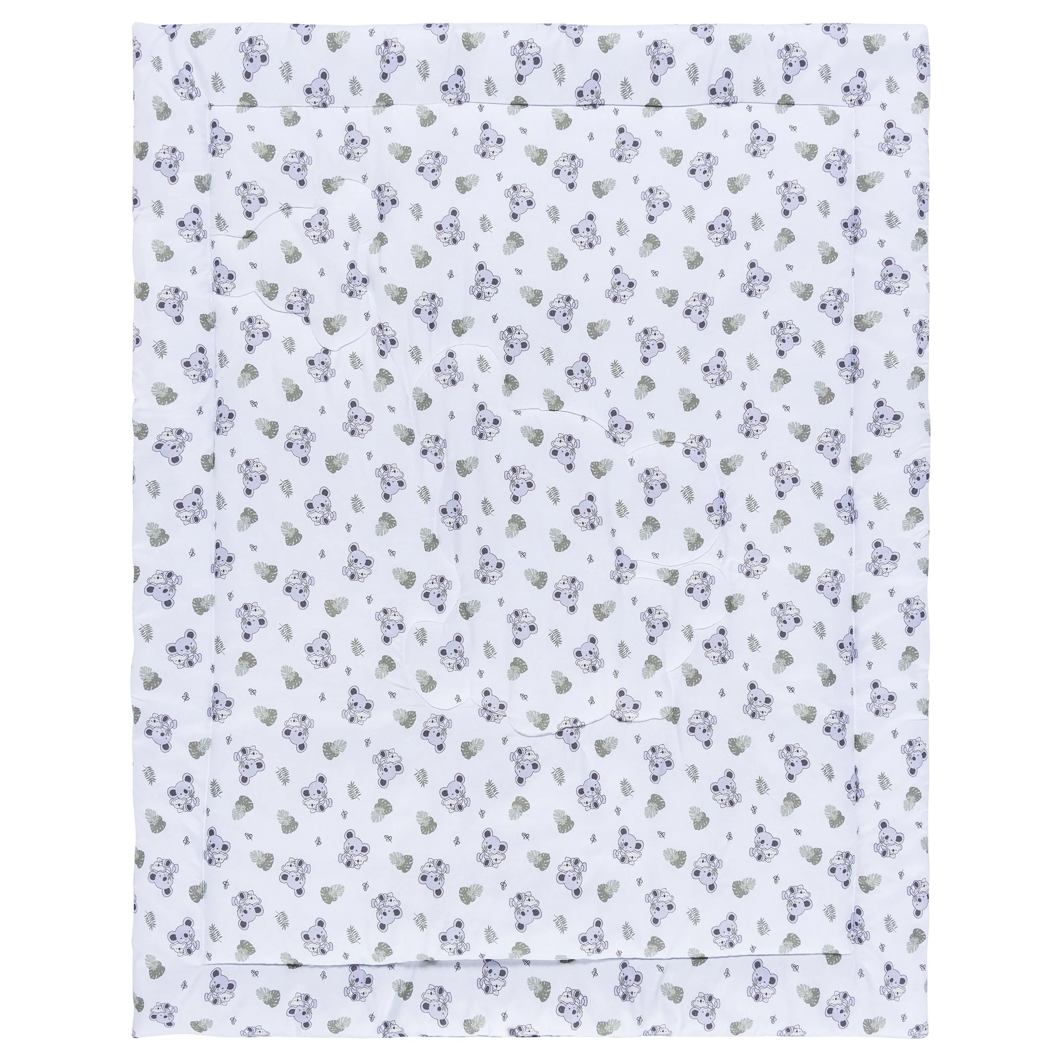 Sammy & Lou Koala Love 4 Piece Crib Bedding Set, Gray, White, Green, Brown, Infant, 200 Thread Count, Koala Character