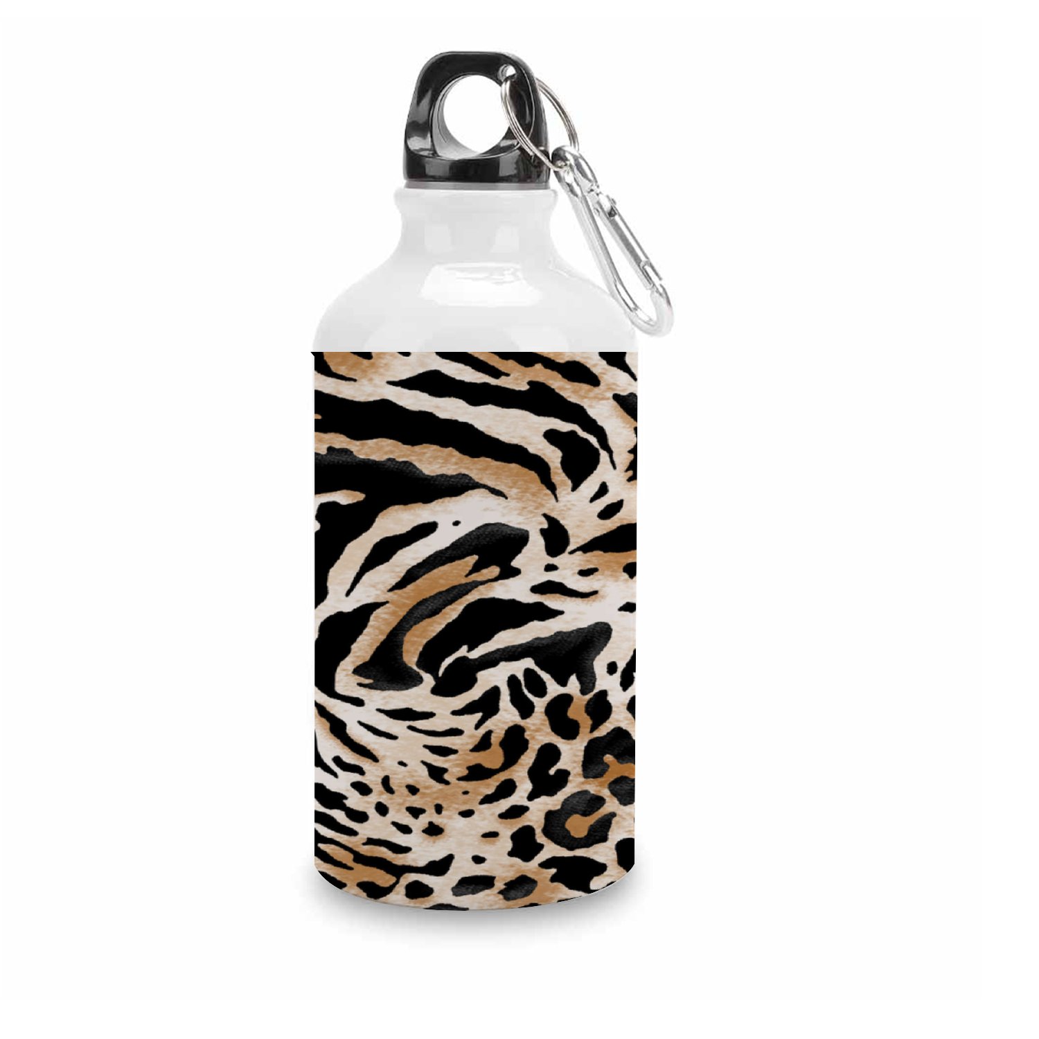 GZHJMY Sports Water Bottles, Leopard, Zebra, Tiger Animal Print Large Capacity Aluminium Portable Leakproof Lightweight Drink Bottles for Fitness and Outdoor Enthusiasts