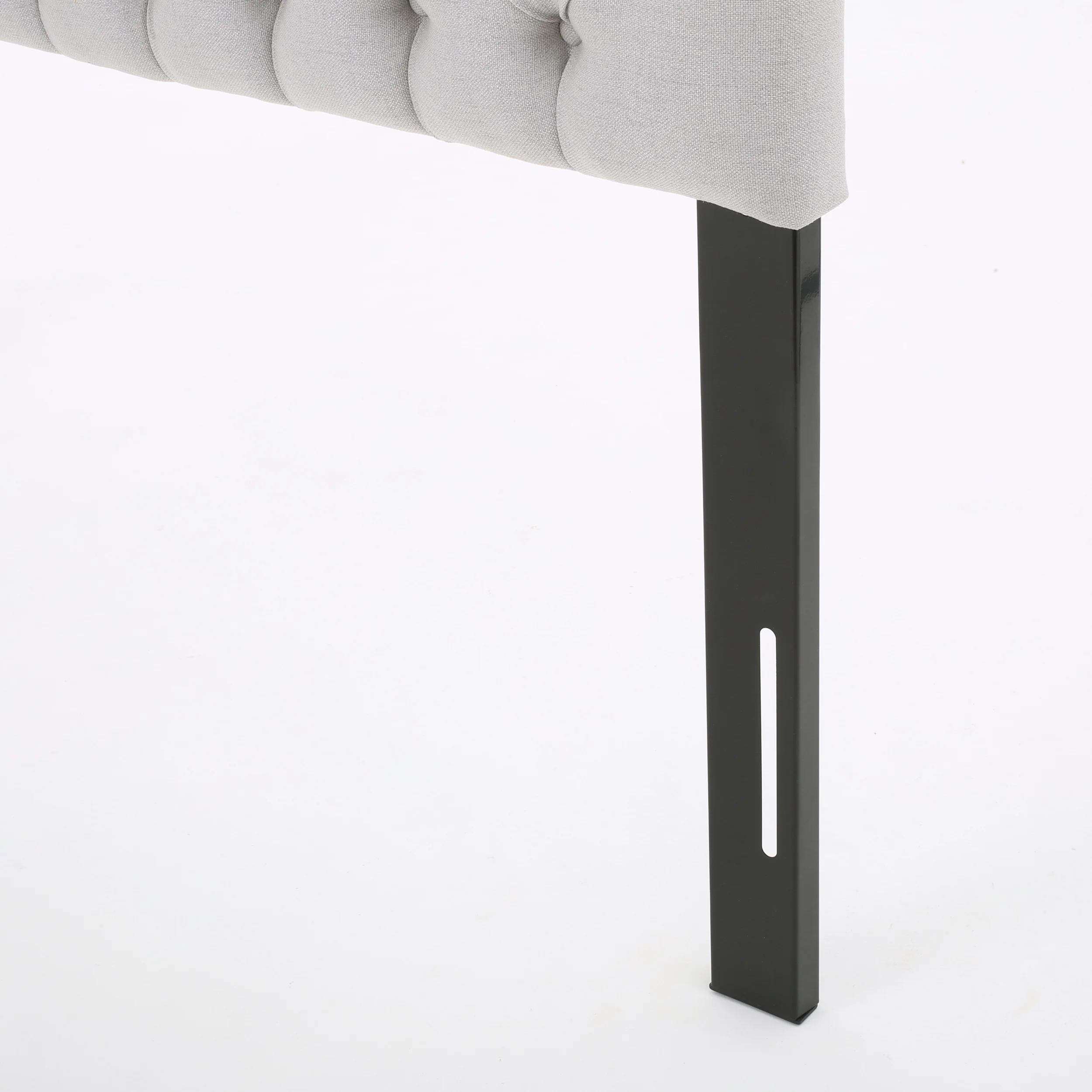 Noble House Conner Fabric Queen Full Headboard, Light Grey