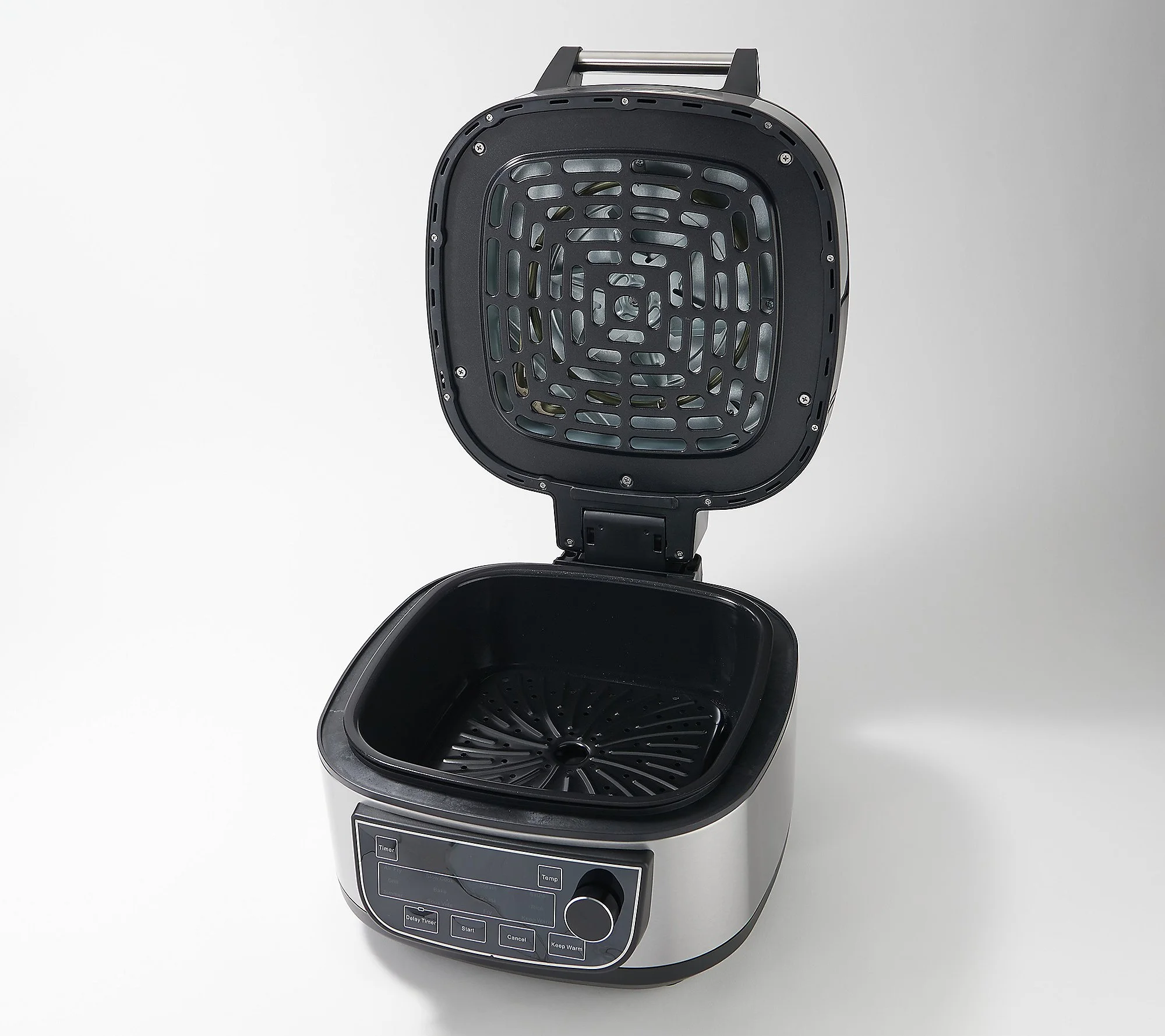 Restored PowerXL 1550W 6-qt 12-in-1 Grill Air Fryer Combo with Glass Lid (Refurbished)