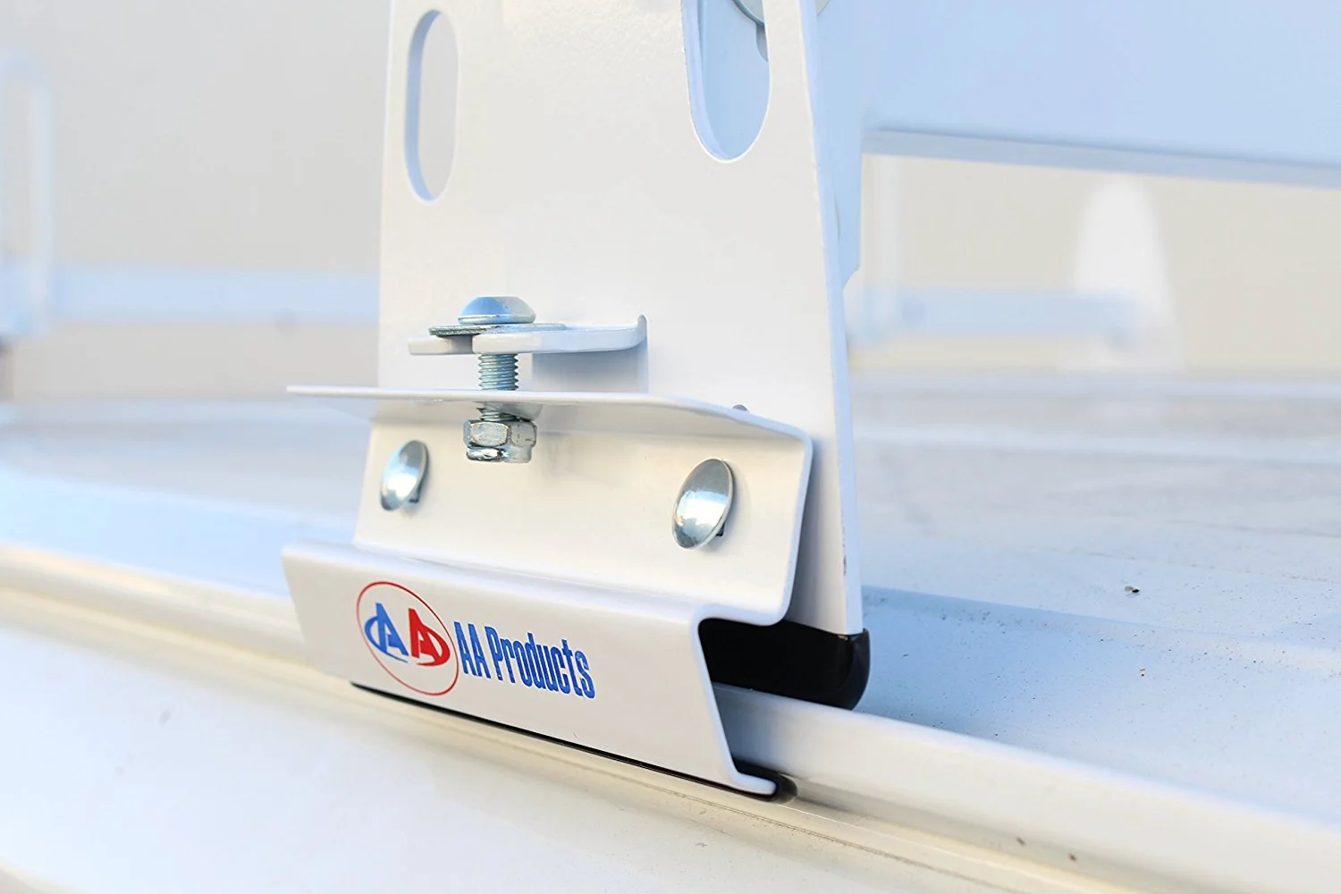 AA-Racks Steel Square Two (2) Bar Van Roof Rack With Ladder Stopper - Black (X27-BLK)