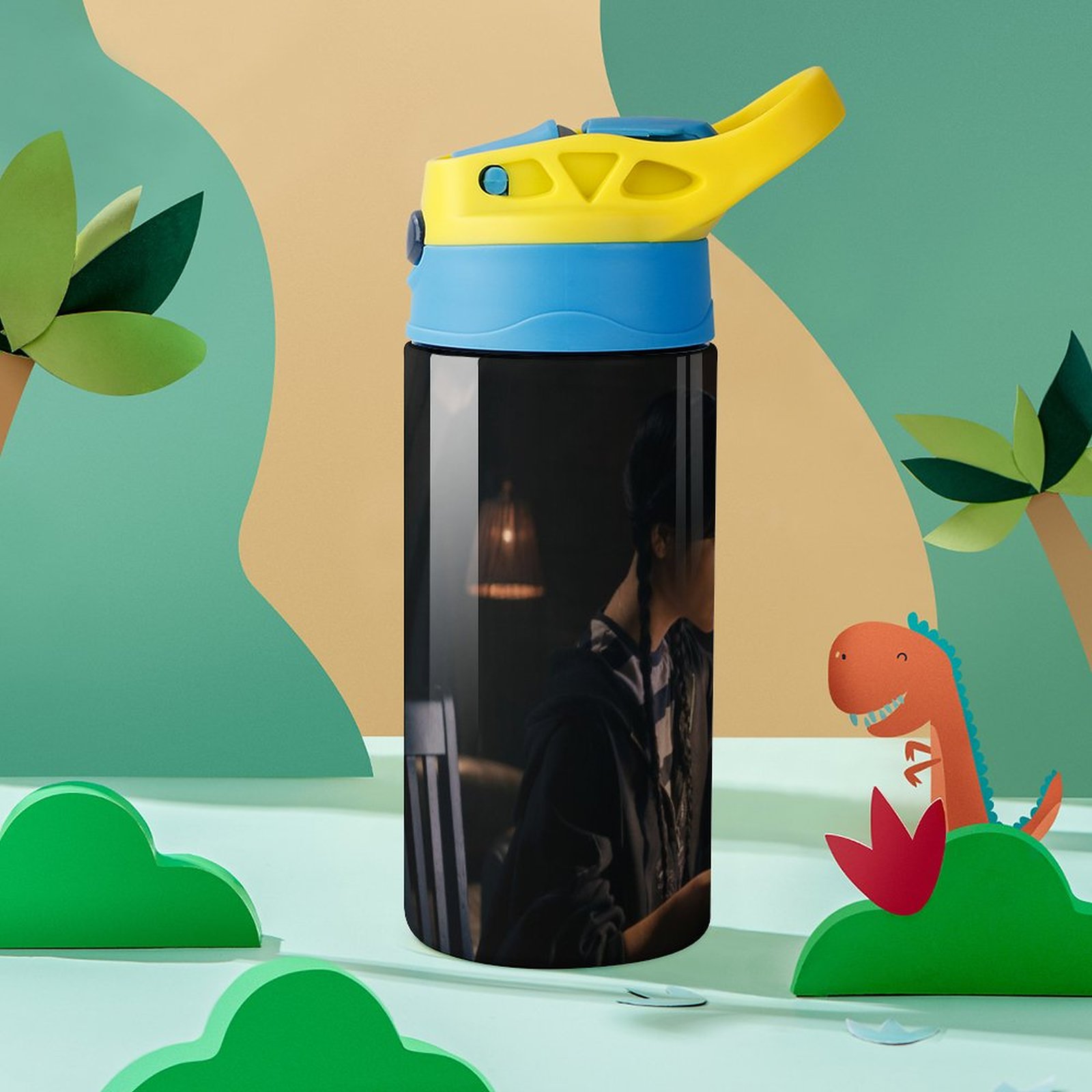 Wednesday Abilities Children's Water Bottle Vacuum Insulated Stainless Steel Cup With Straw Toddler Thermoses