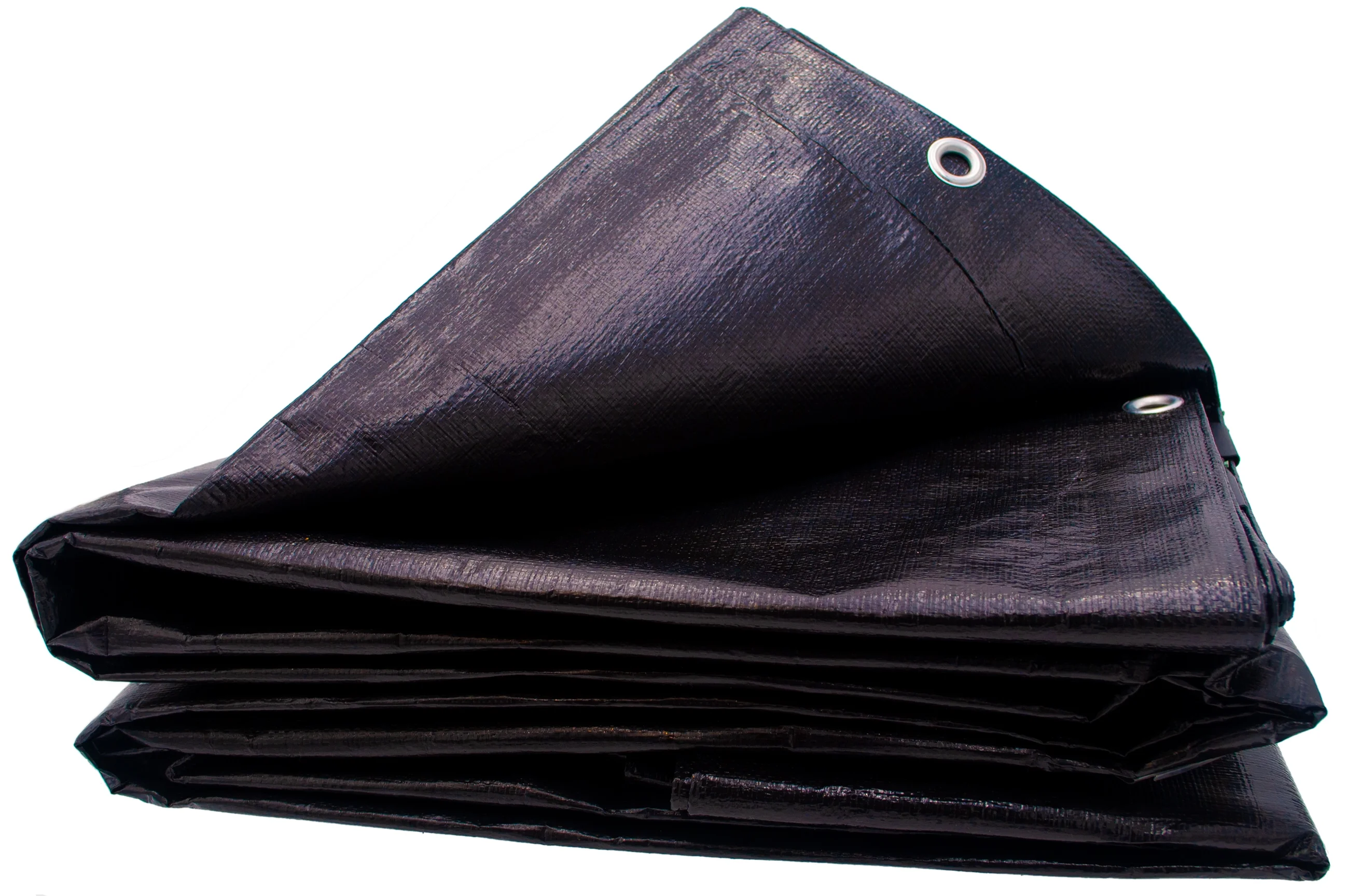 Harpster Tarps 16 ft. x 20 ft. Heavy Duty 6 oz. Black Poly Tarp 12 Mil Thick