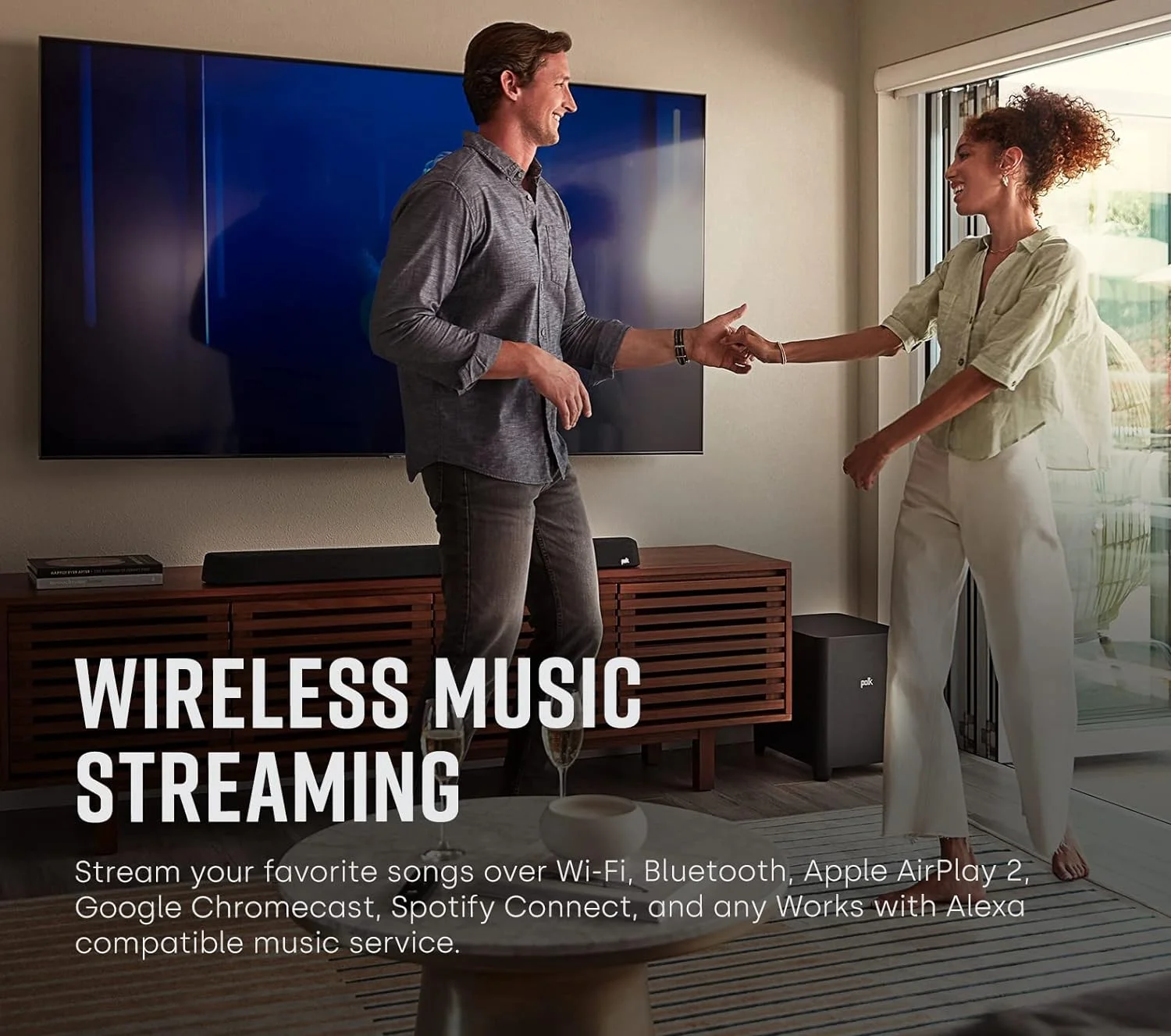 Open Box Polk Audio MagniFi Max AX 5.1.2-Channel Dolby Atmos Soundbar System - BLACK