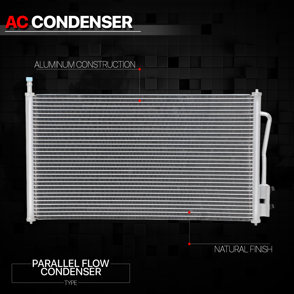 Aluminum Parallel Flow AC A/C Condenser for 05-07 Ford Focus 2.0/2.3 4Cyl 3391 06