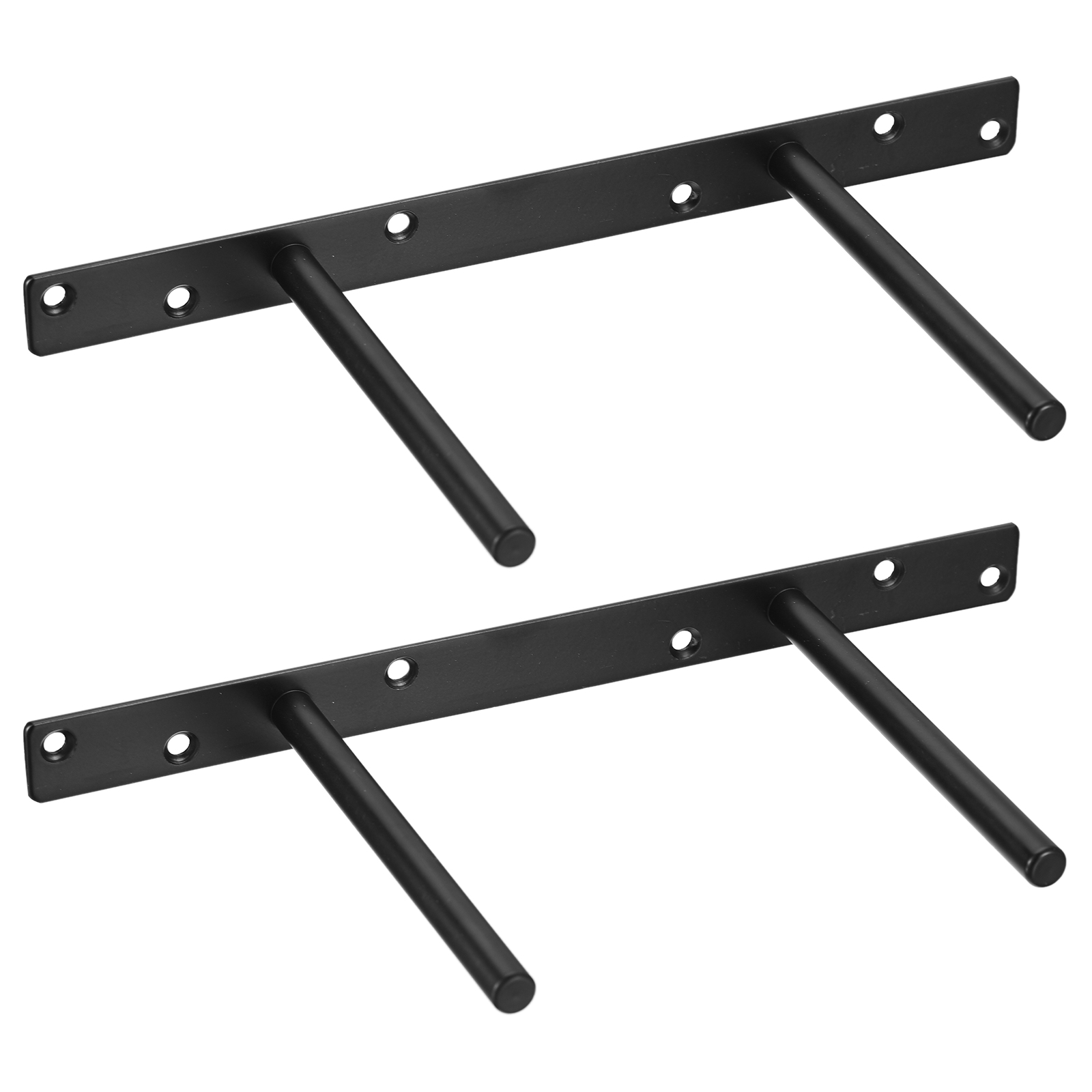 Uxcell 2Pack 12 Inch Wall Mounting Floating Shelf Bracket Blind Shelf Support, Black