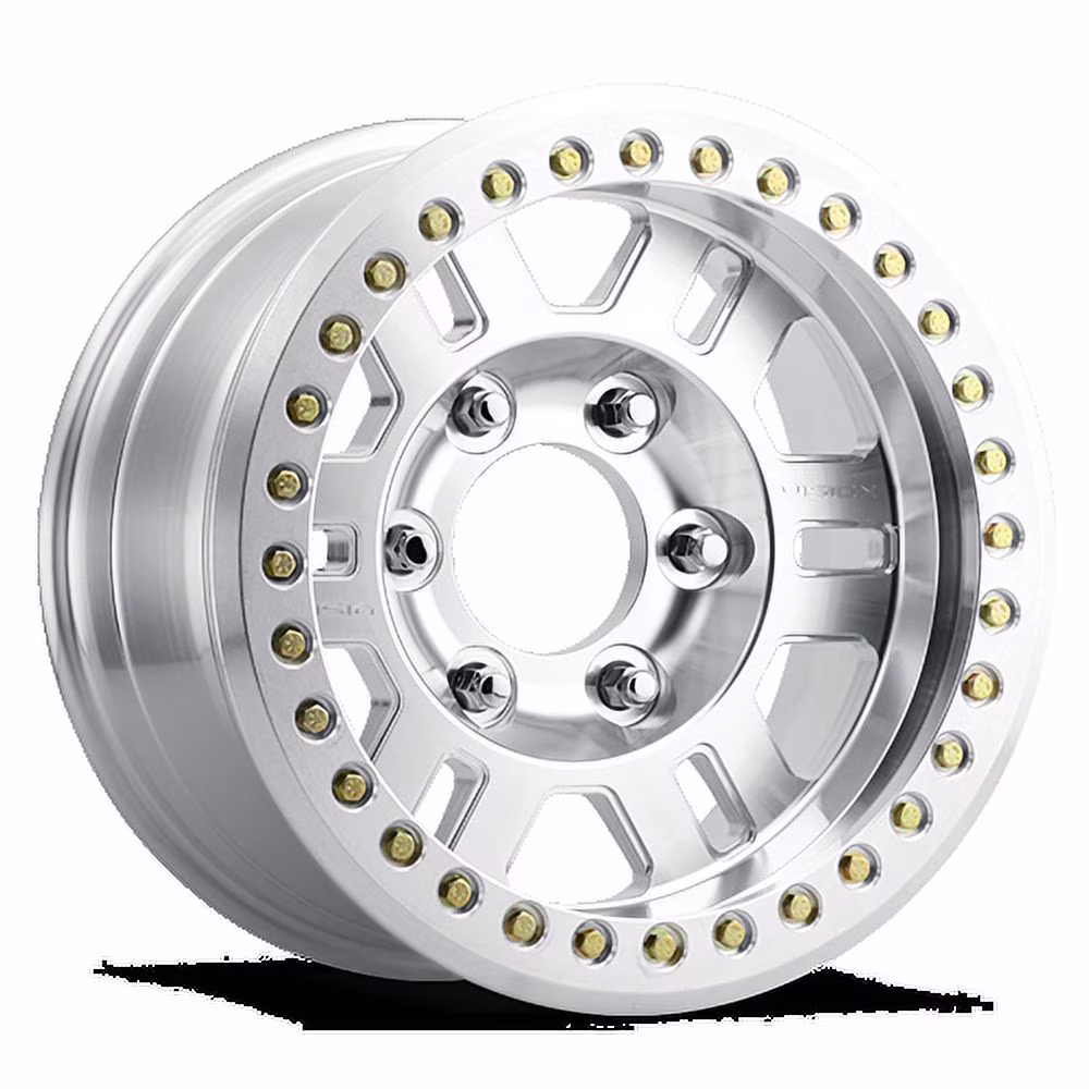 17x8.5 Vision 398 Manx Competition BEADLOCK Machined Wheel 5x5 (-15mm)