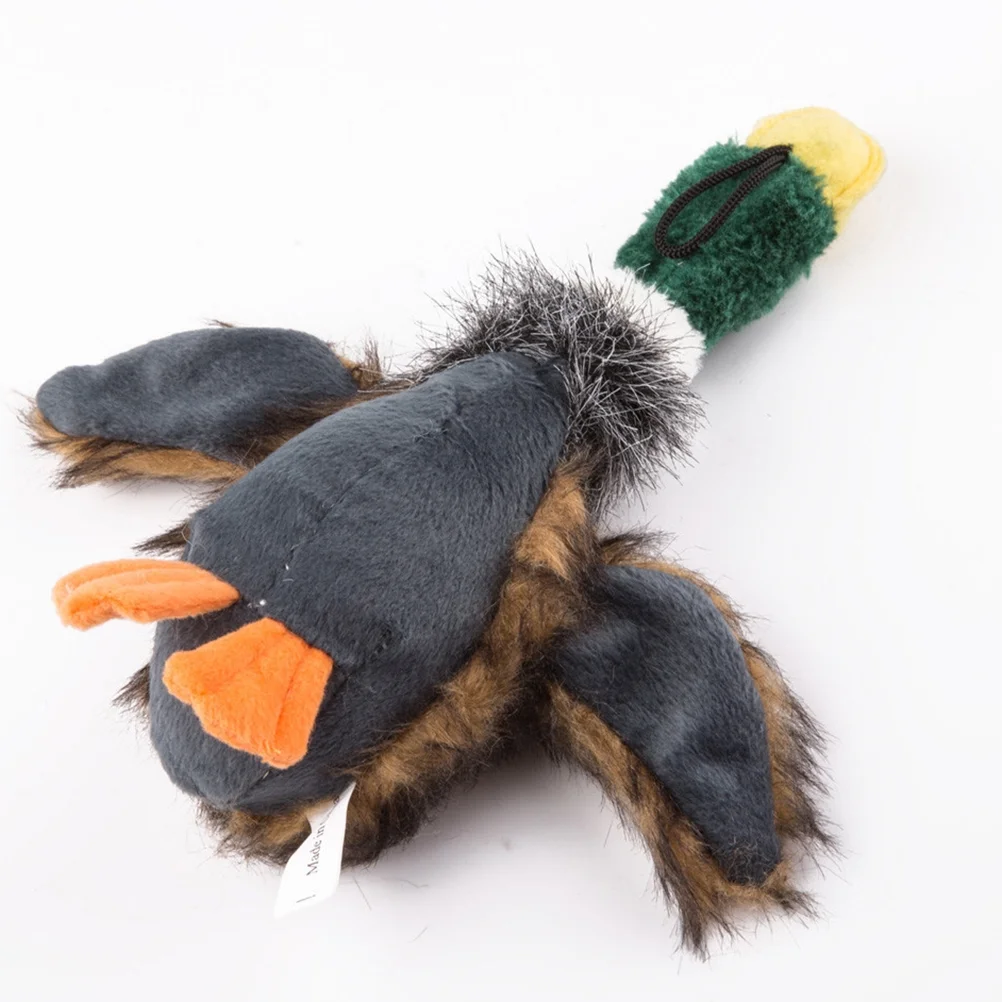 Toy Dog Toys  Plush Dogs Squeaky Stuffed Chew Pet Puppy Tough Large Wild Animals Chewing Squeaker Mallard Cat