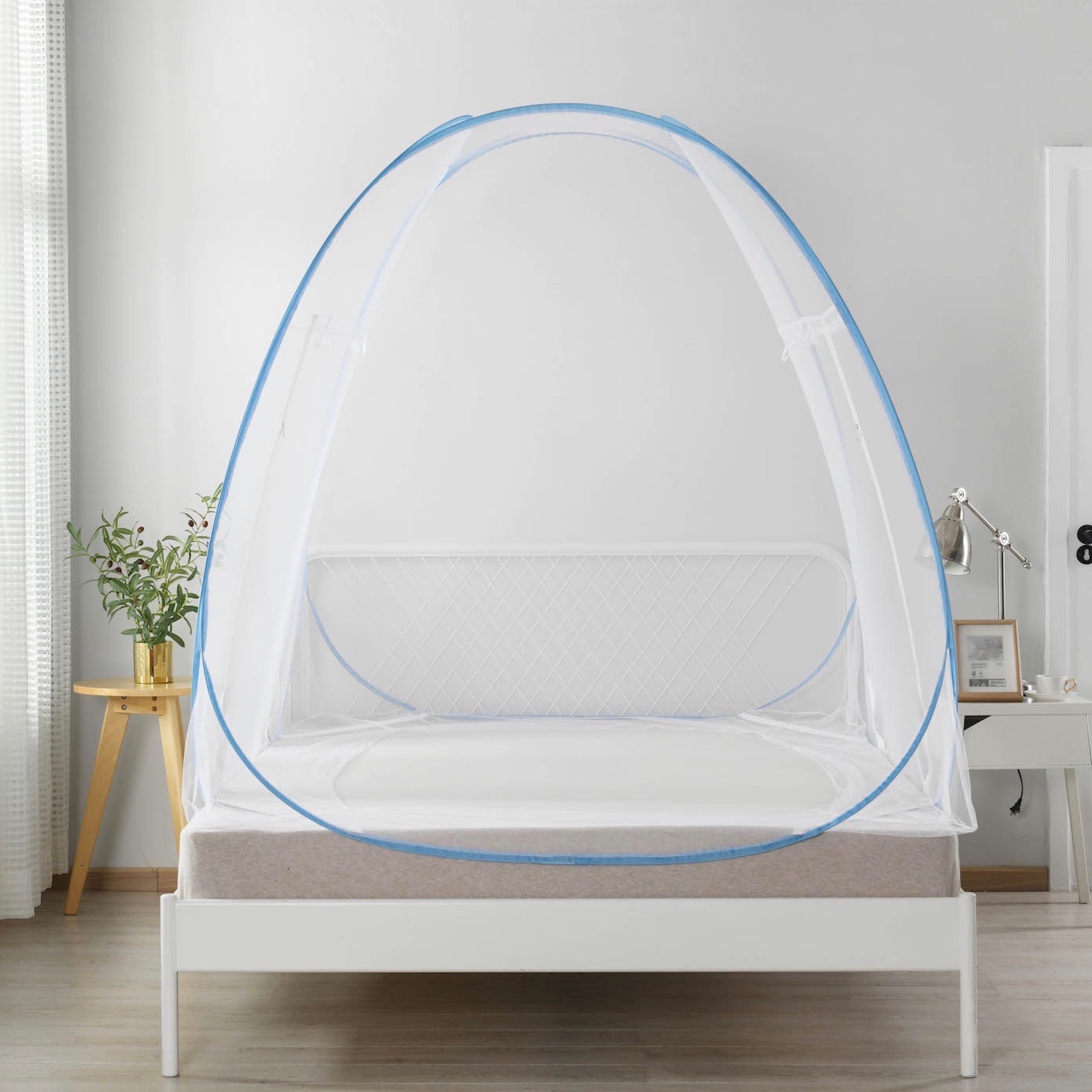 Blue, White, Multi-color Bed Tent by Sleepy Time