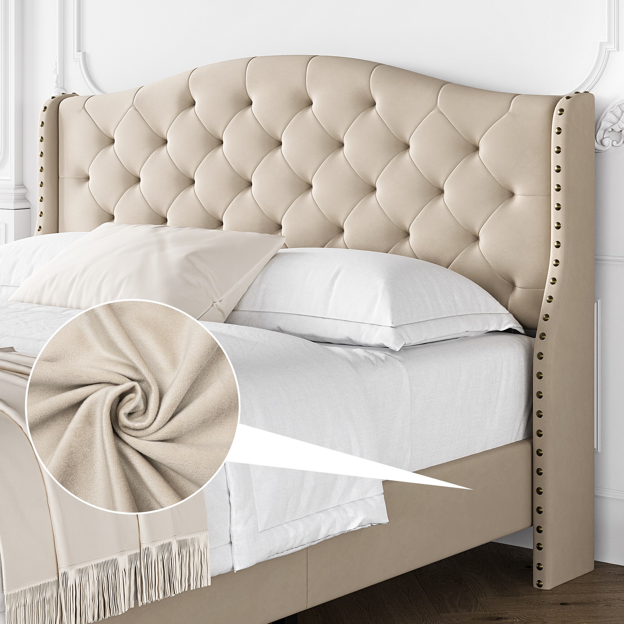 Bed Frame with Headboard and Footboard Queen