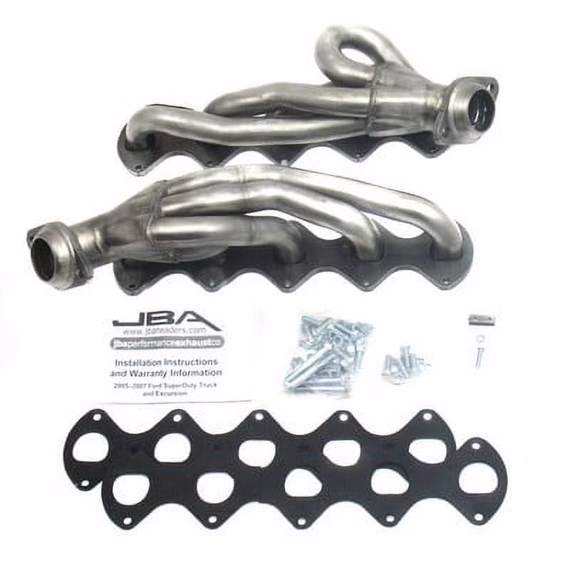 JBA Headers Cat4Ward Shorty Headers (Natural) - 1670S Fits select: 2005-2010 FORD F350, 2005-2010 FORD F250