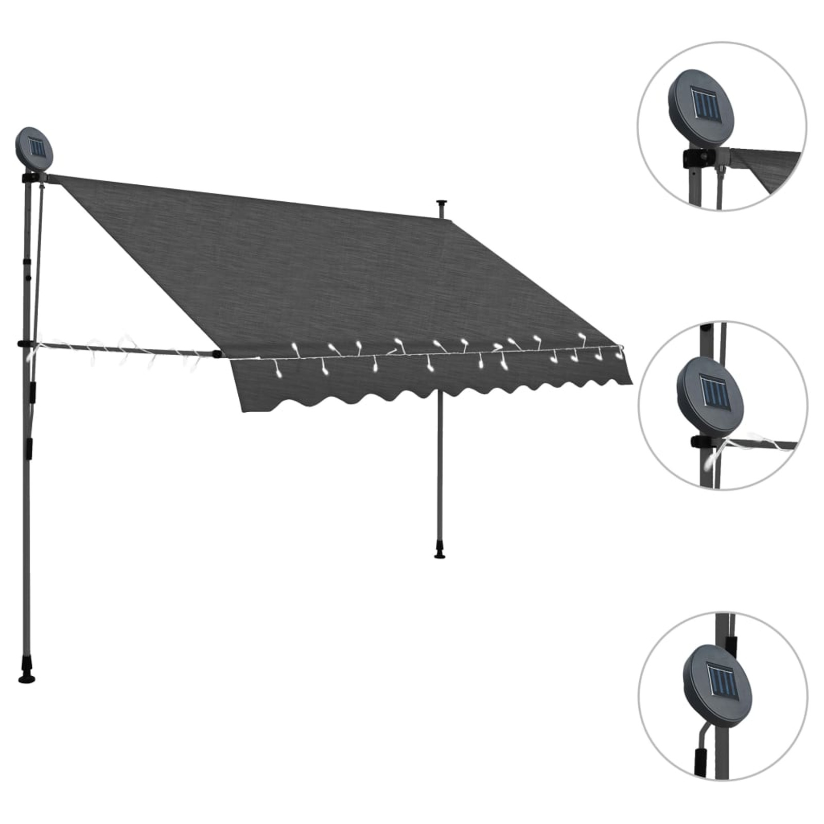 walmeck Manual Retractable Awning with 98.4