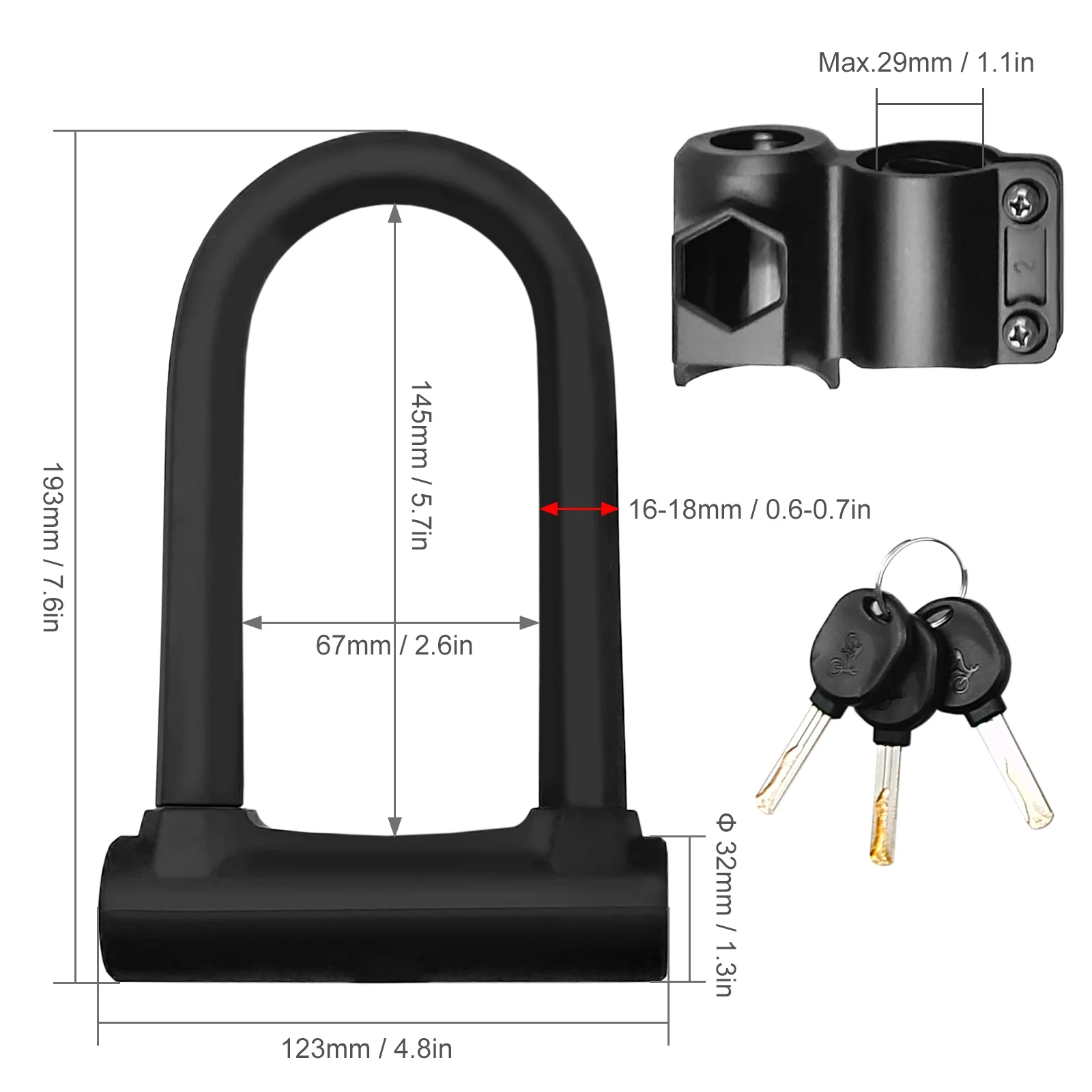 Radirus Heavy Duty Bike Lock - Secure Your Bicycle with Confidence