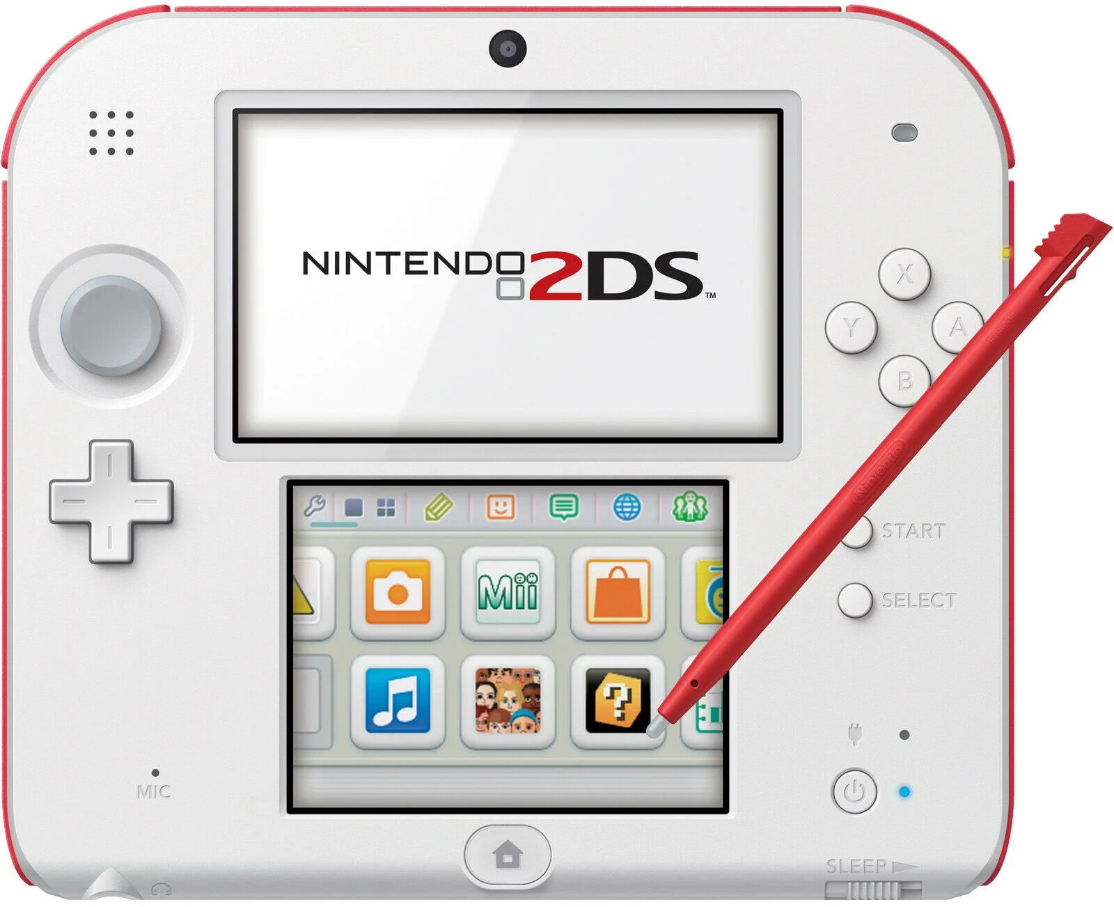 Nintendo 2DS Console - Red + White [Nintendo 2DS System]