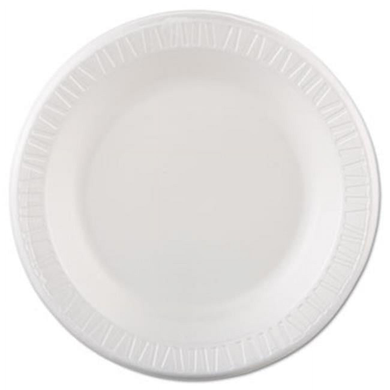 Plastic Dinnerware, Plate, 10 1/4'' dia, White, 125/Pack, 4 Packs/Carton