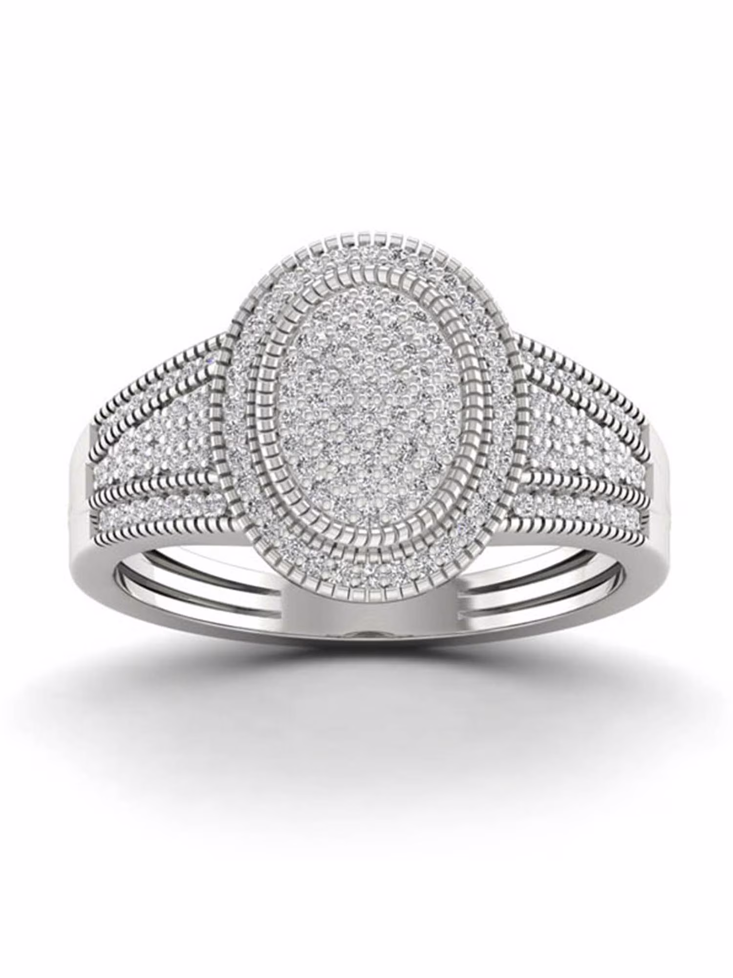 3/8Ct TDW Diamond S925 Sterling Silver Engagement Ring