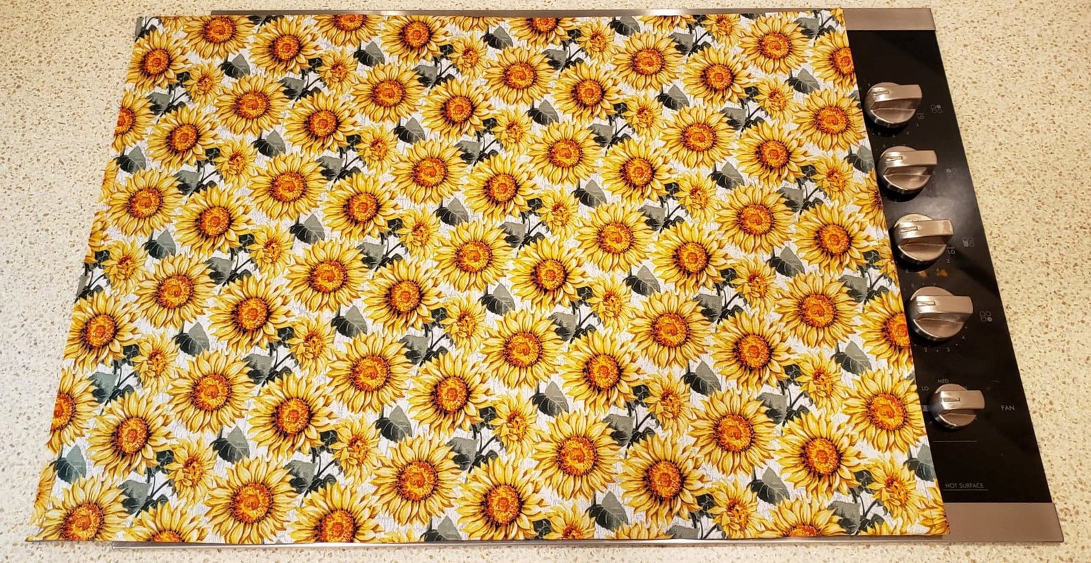 Harvest Sunflowers Cover and Protector for Flat Stove Top by Penny's Needful Things