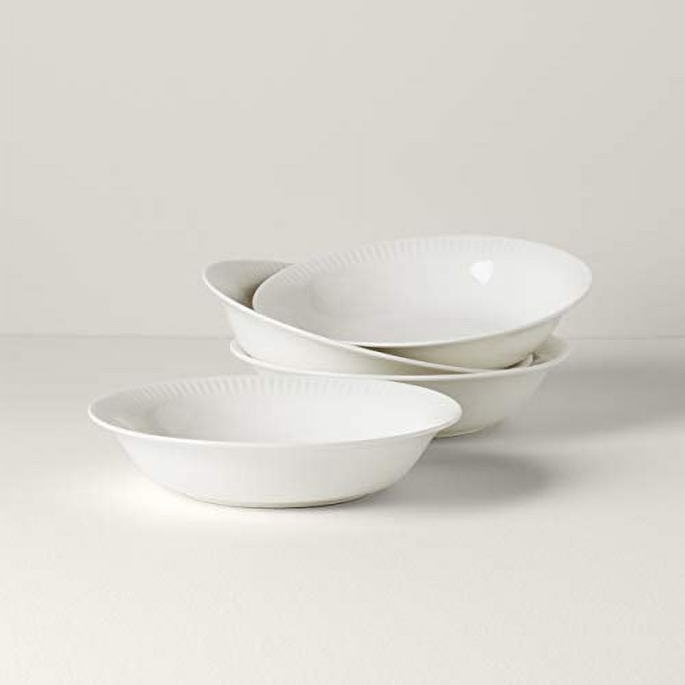 Profile White Porcelain 4-Piece Pasta Bowl Set by Lenox