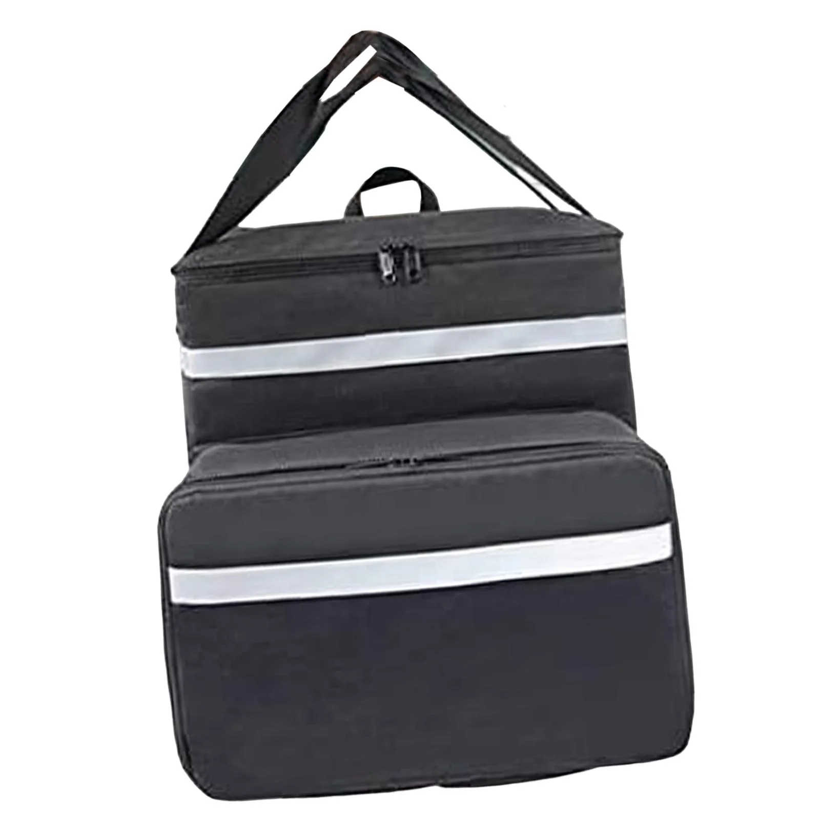 Colaxi Food Delivery Backpack Expandable Insulated Hot for Leakproof Waterproof Delivery Bag with 4 Mesh Pockets Reflective Strip