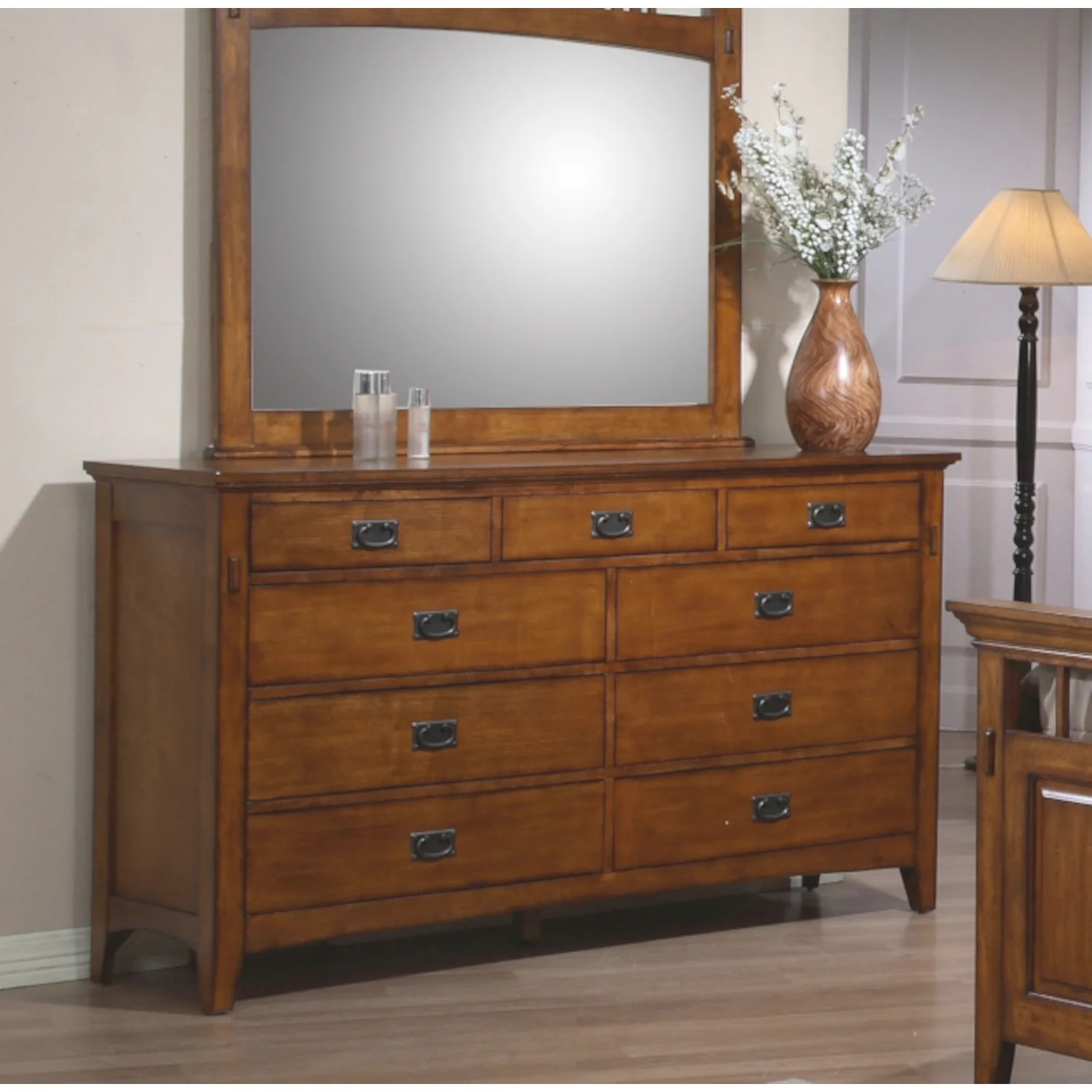 Sunset Trading Tremont Bedroom Wood Dresser in Distressed Chestnut
