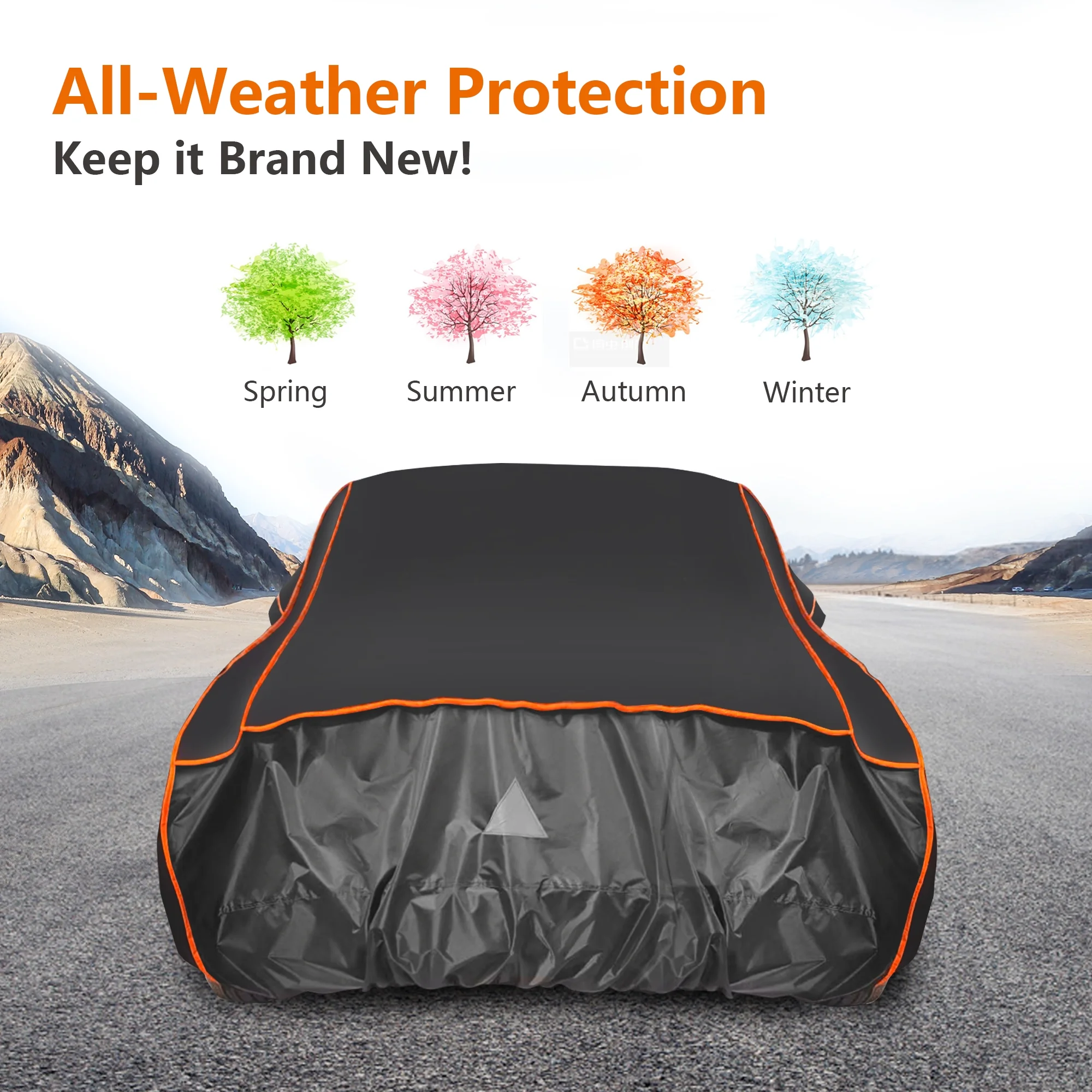 Sojoy Anti-Hail Car Cover Thickened Multi-Layered EVA Hail Snow Jacket Car Cover with Anti Frost Windowshield Cover, All Weather Protection Hail Car Protector Blanket for SUV Up to 220