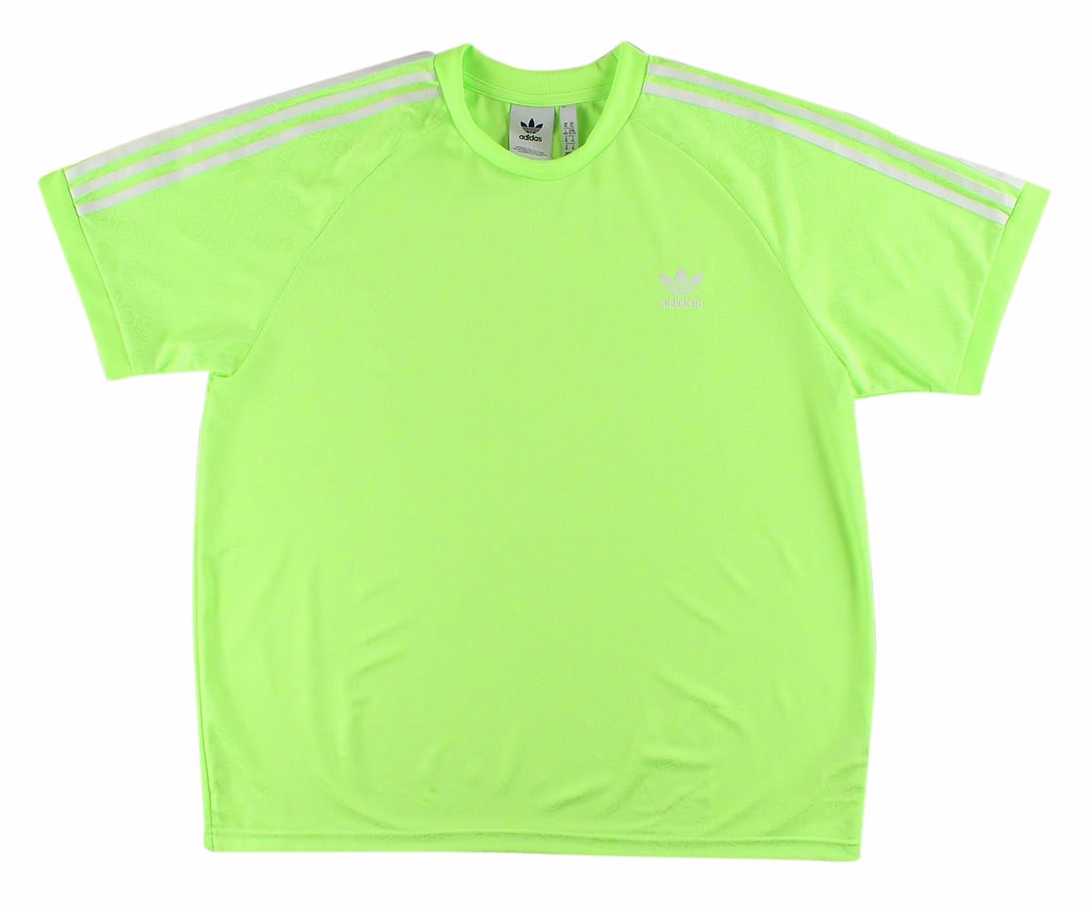 Adidas Originals Trefoil Allover Print Mens Active Shirts & Tees Size Xl, Color: Signal Green