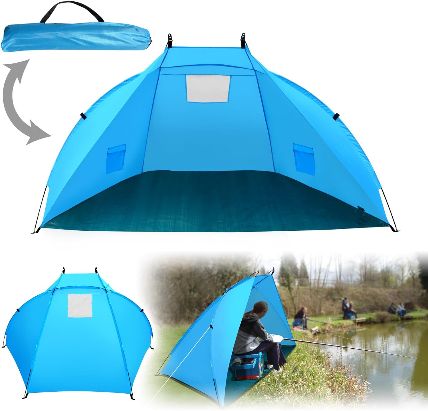 Portable Outdoor Tent Fishing Beach Canopy Family Sports Camping Hiking Picnic Sunshade Shelter Travel Napping
