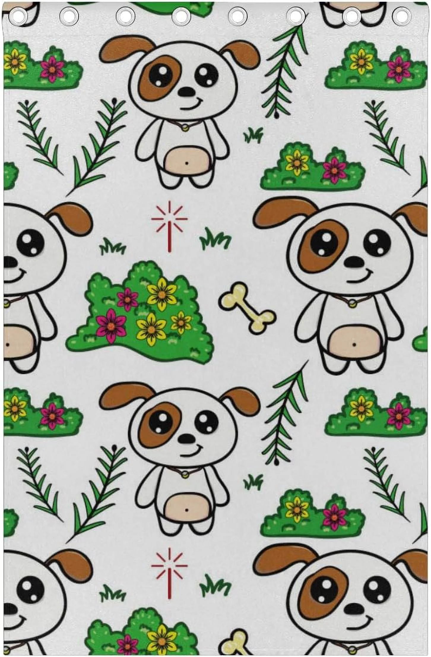 Coolnut Window Curtain Panels Dogs with Nature Grommet Top Room Darkening Thermal Insulated Blackout Window Treatment Drapes 2 Panels W55 x L84 In