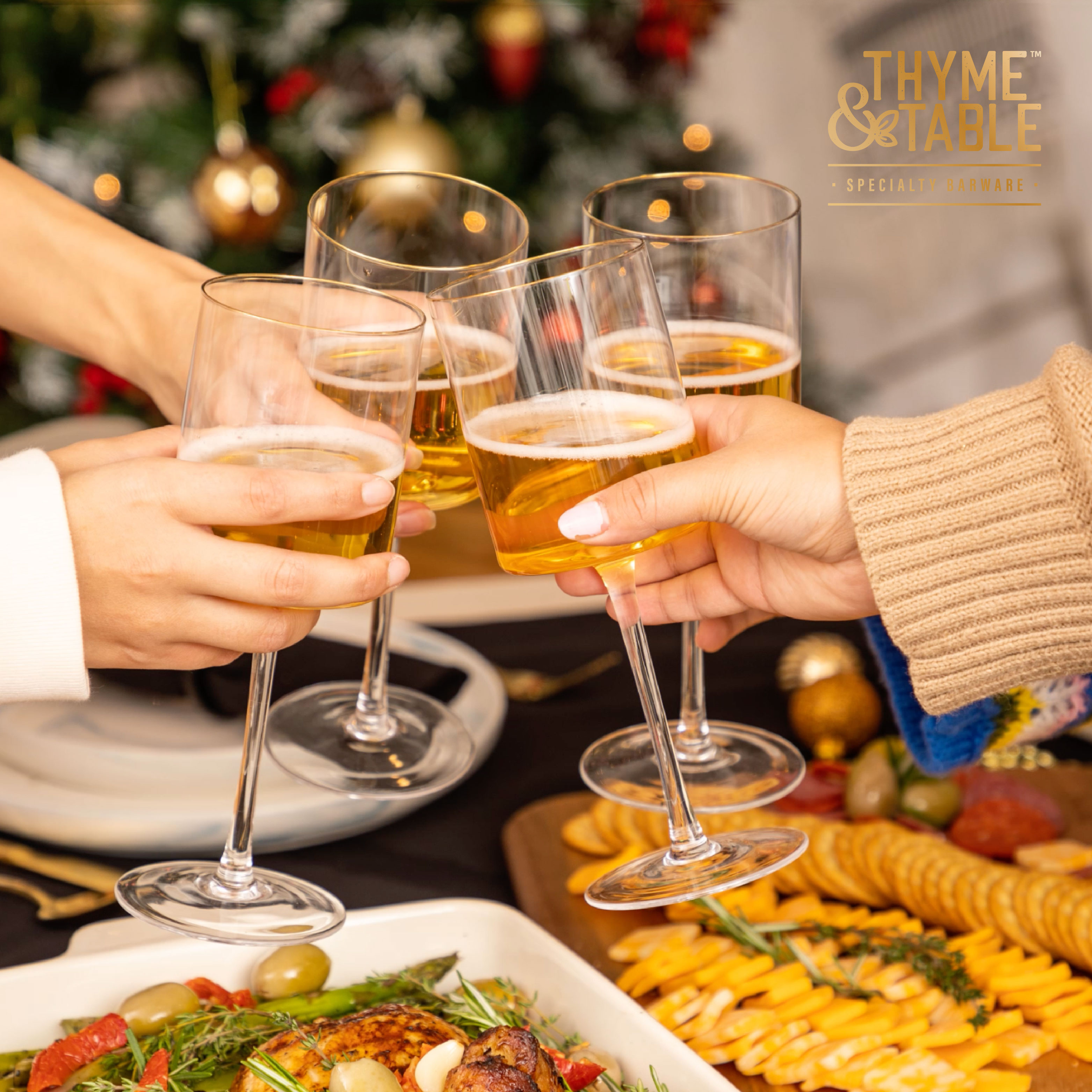 Thyme & Table Wine Glasses, 15 oz, 4 Piece Set