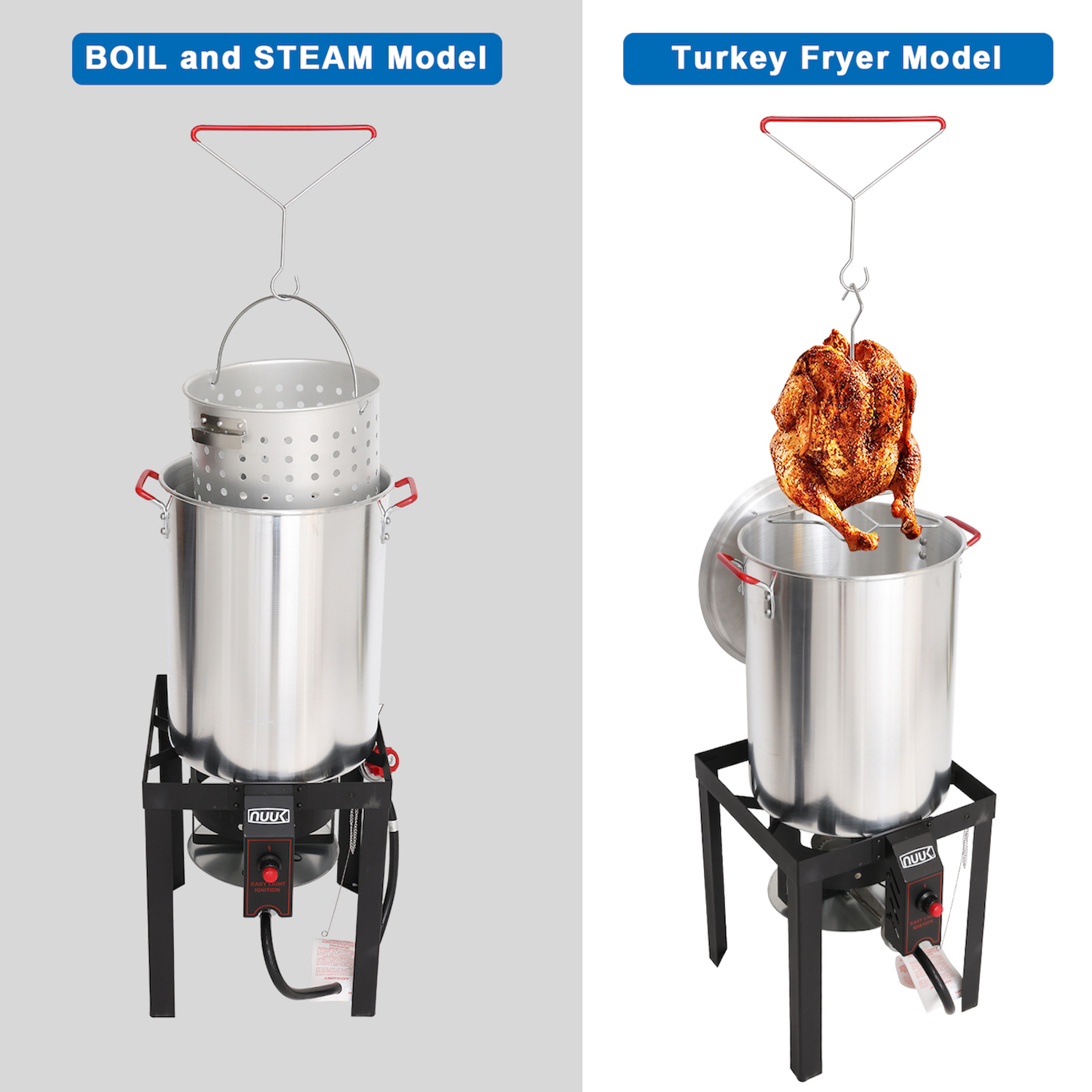 NUUK Propane 30QT Turkey Fryer & 10QT Fish Fryer Combo Kit