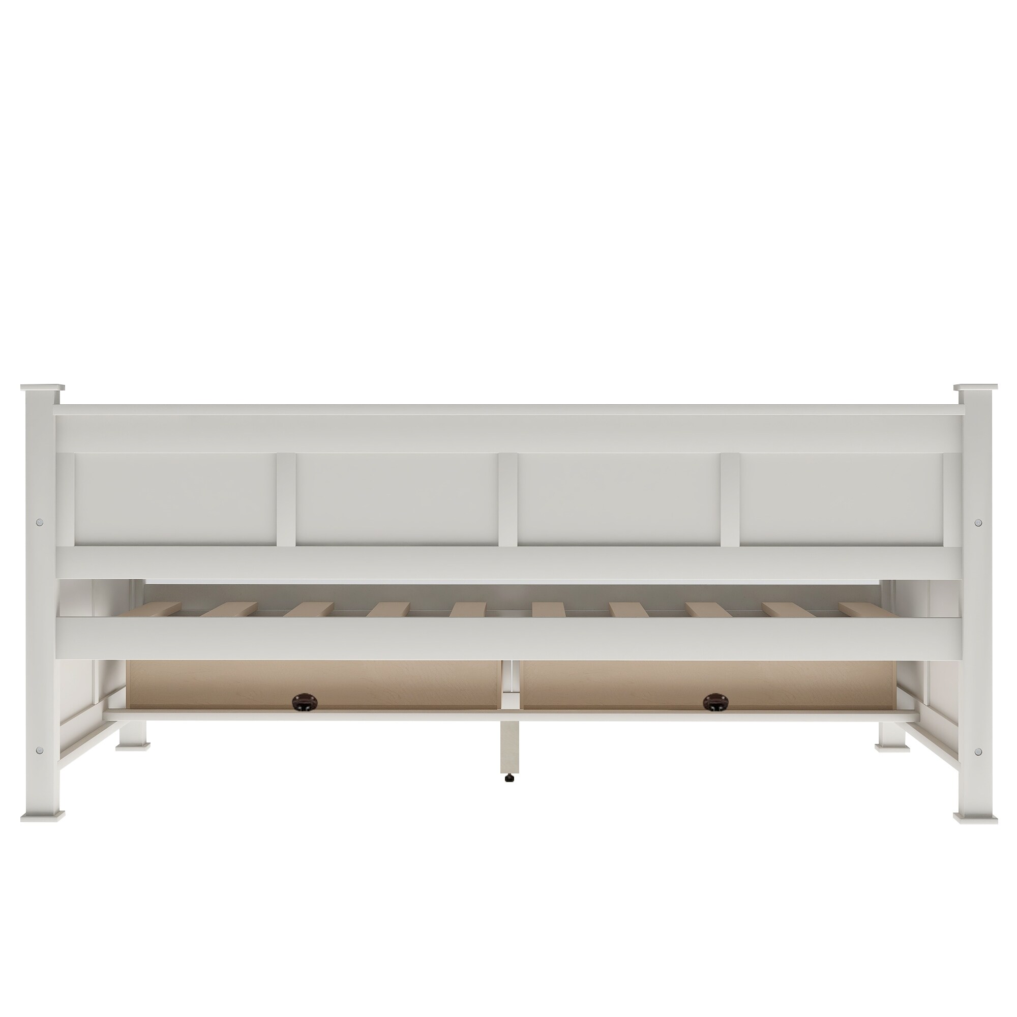 Solid Wood Twin Daybed with 2 Large Drawers, Rustic Design