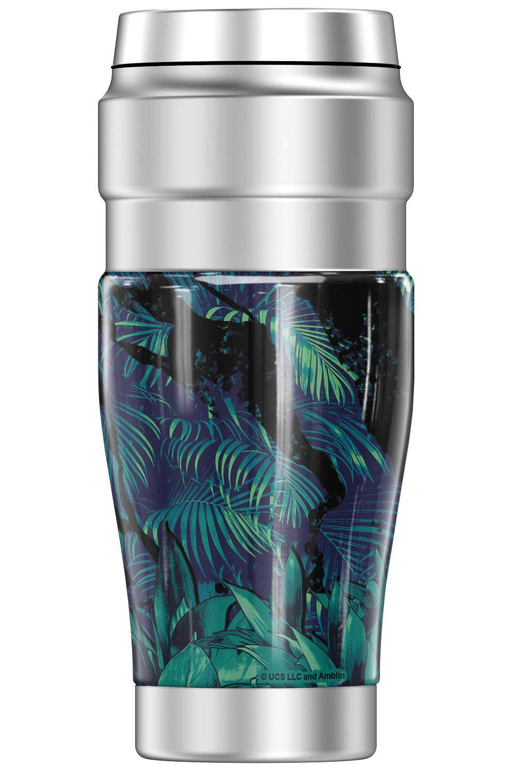 Jurassic World Blue Jungle Coin Variation THERMOS STAINLESS KING Stainless Steel Travel Tumbler, Vacuum insulated & Double Wall, 16oz