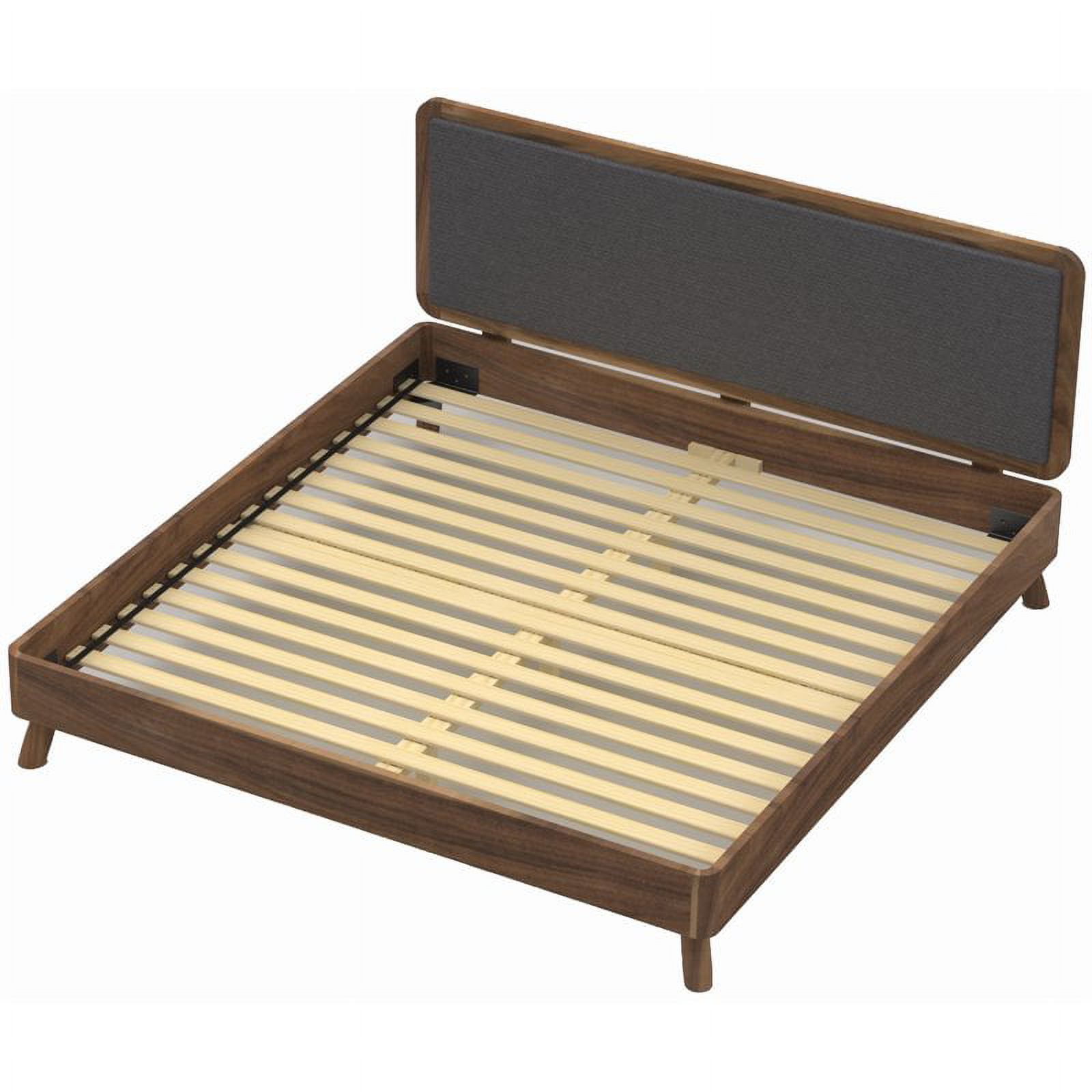 Allora Mid-century Modern Wood King Bed in Walnut