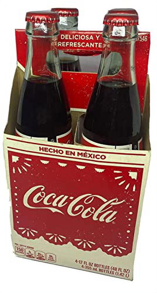 Coca Cola Glass Bottles, 12Oz Each, Pack Of 4, Made In Mexico, Delicious And Refreshing, Bundled With Lang's Recipe Card, Classic Coca Cola, Cola Bottles, Classic Coke Bottles, Coke Drink, Glass Coke,