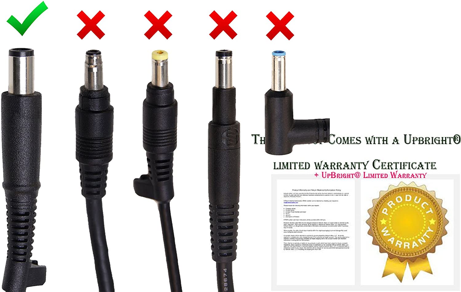 UPBRIGHT OEM HP 135W AC / DC Adapter For Pavilion TPC-P015-US TPCP015-US TPCP015US, HP 8200 Elite A2W55UT#ABA, DC7800 DC7800U DC7900U USDT Ultra-Slim 437343-001 613155-001 19V 19.5V 7.1A 6.9A