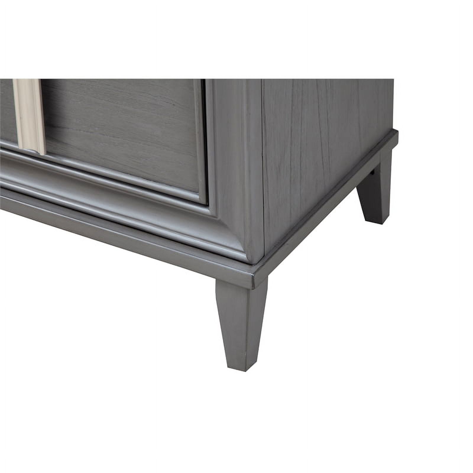 Home Square 3-Piece Set with 6 Drawer Dresser & 2 Nightstands in Dark Gray