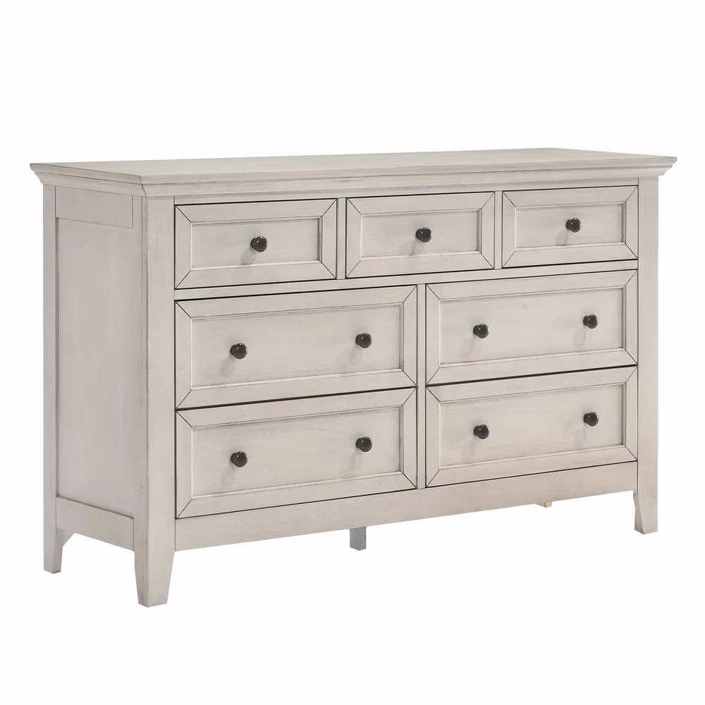 Intercon Dresser, 7 Drawer in Rustic White