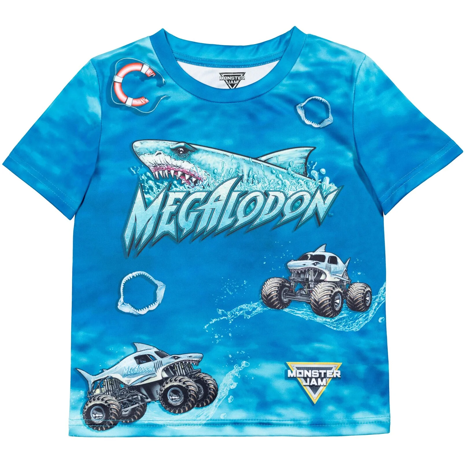 Monster Jam Grave Digger El Toro Loco Megalodon Monster Truck Big Boys 3 Pack T-Shirts Toddler to Big Kid