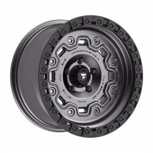 18x9 Fittipaldi Offroad FT100AB Anthracite W/ Black Ring Wheel 8x6.5 (18mm)