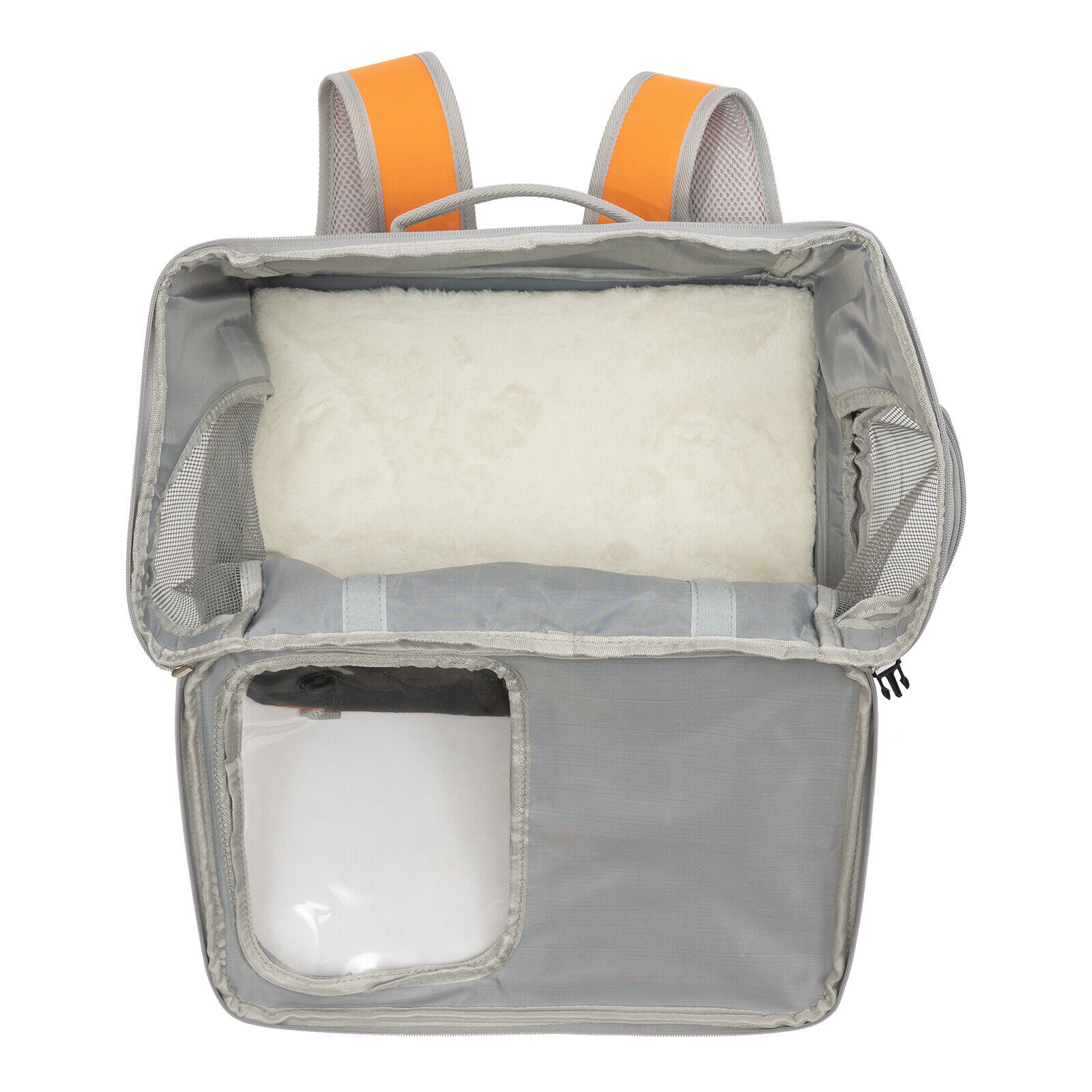 Grey Small Pet Carrier with Wheels Foldable Pet Carrier Bag with Telescopic handle